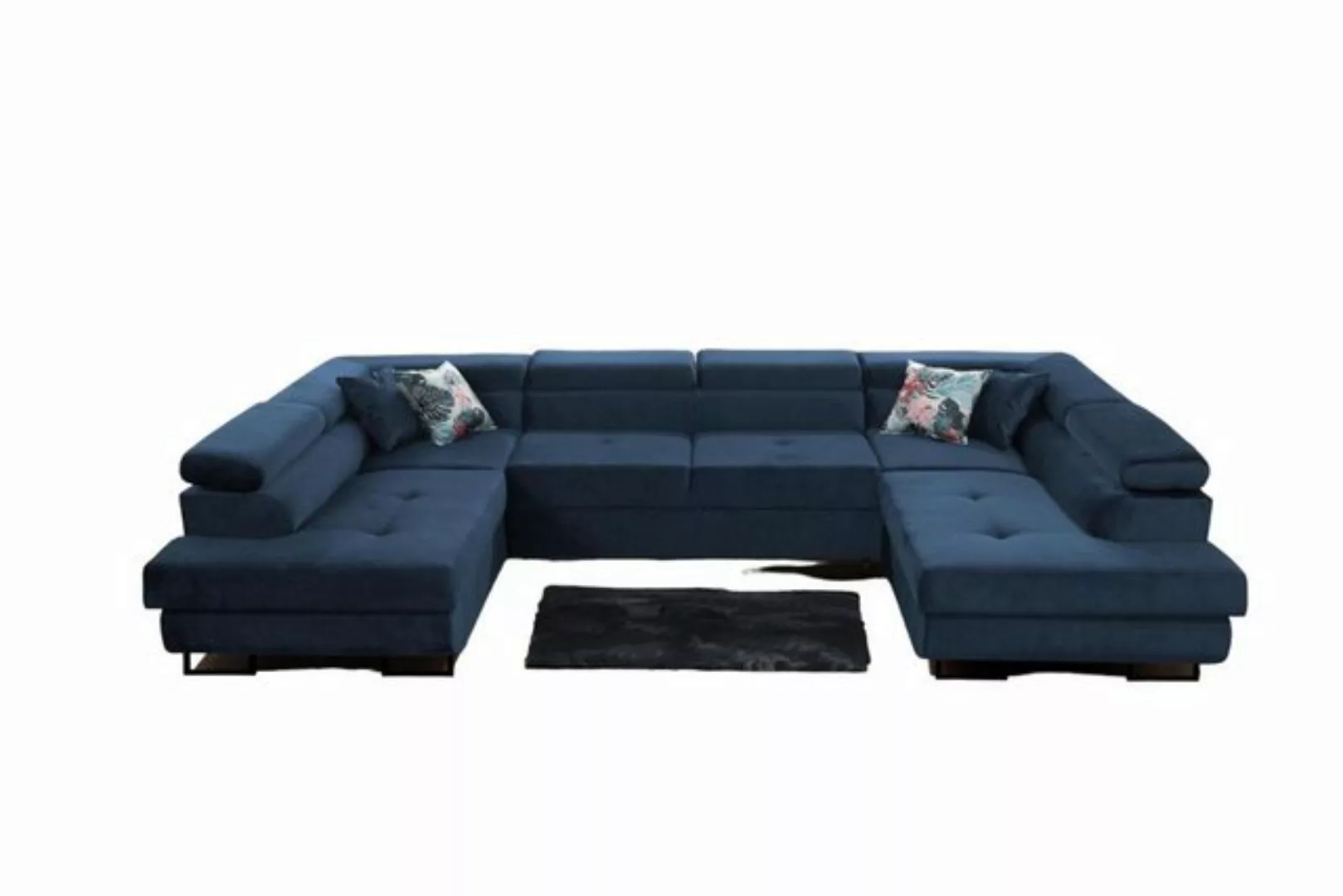 JVmoebel Ecksofa Ecksofa Stoff U-Form Couch Design Polster Textil Eck Moder günstig online kaufen