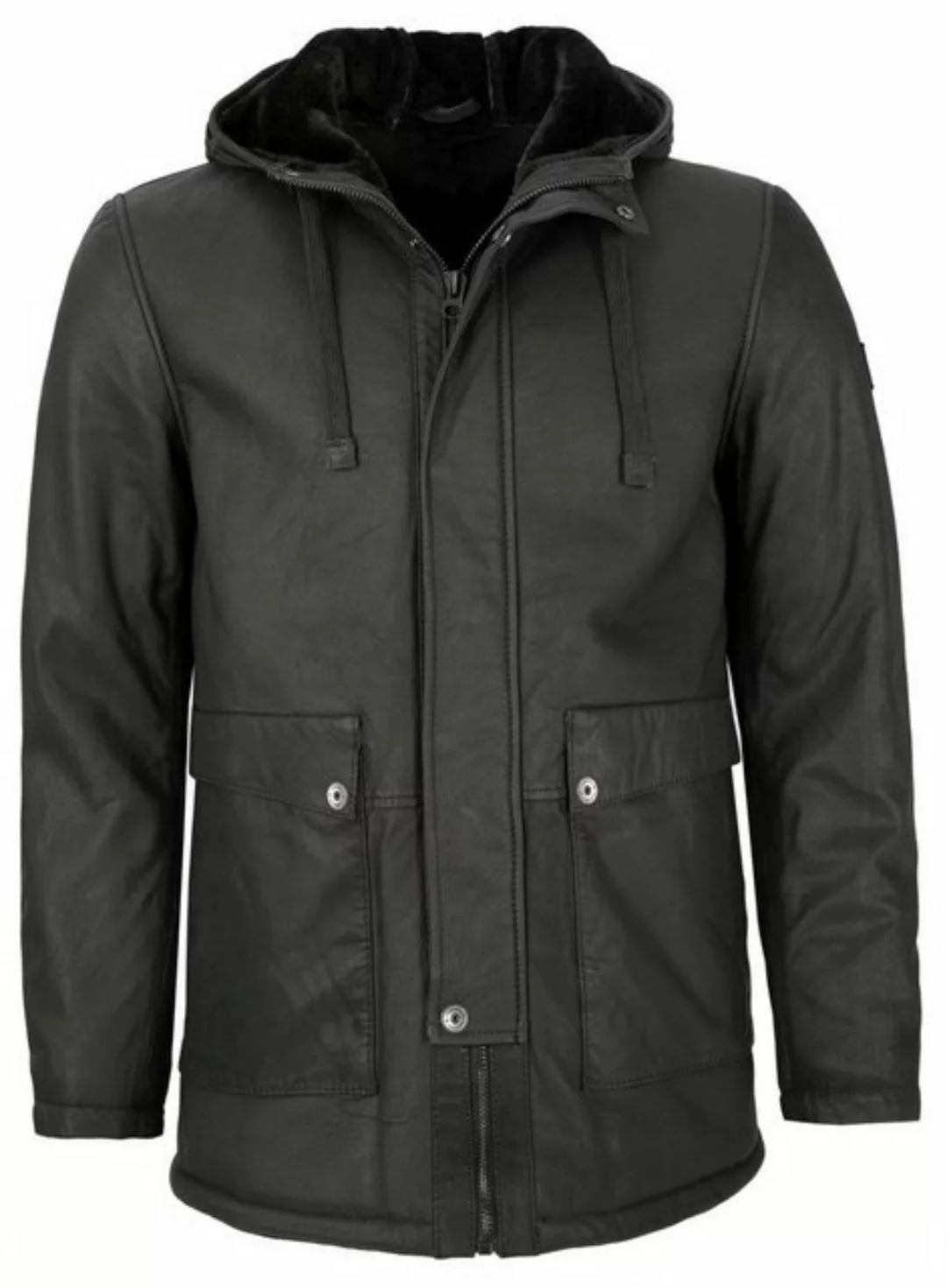 Redpoint Lederjacke Pernod/M Echtleder Herren Lederjacke Lammnubuk schwarz günstig online kaufen