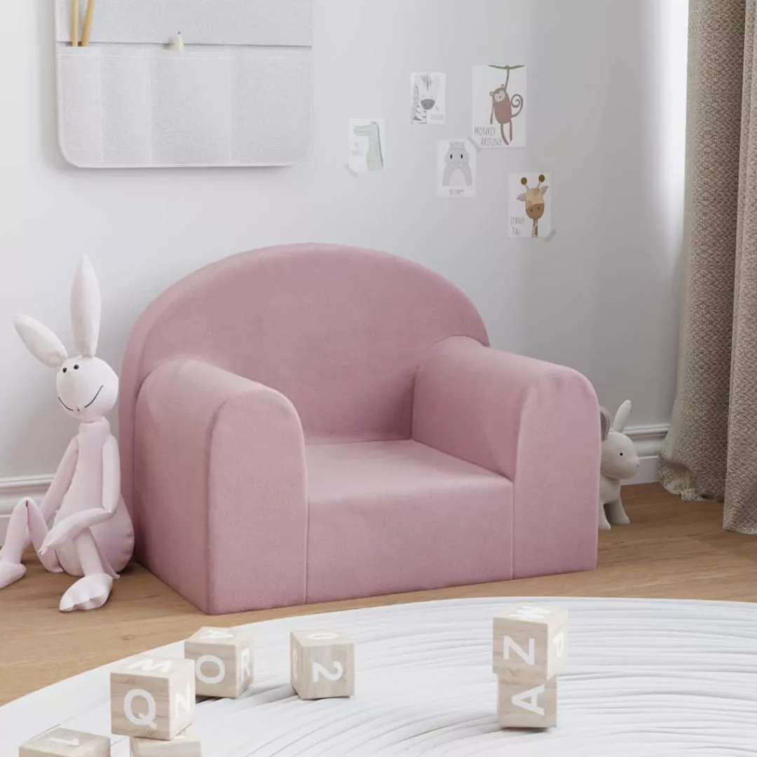 Vidaxl Kindersofa Rosa Weich Plüsch günstig online kaufen