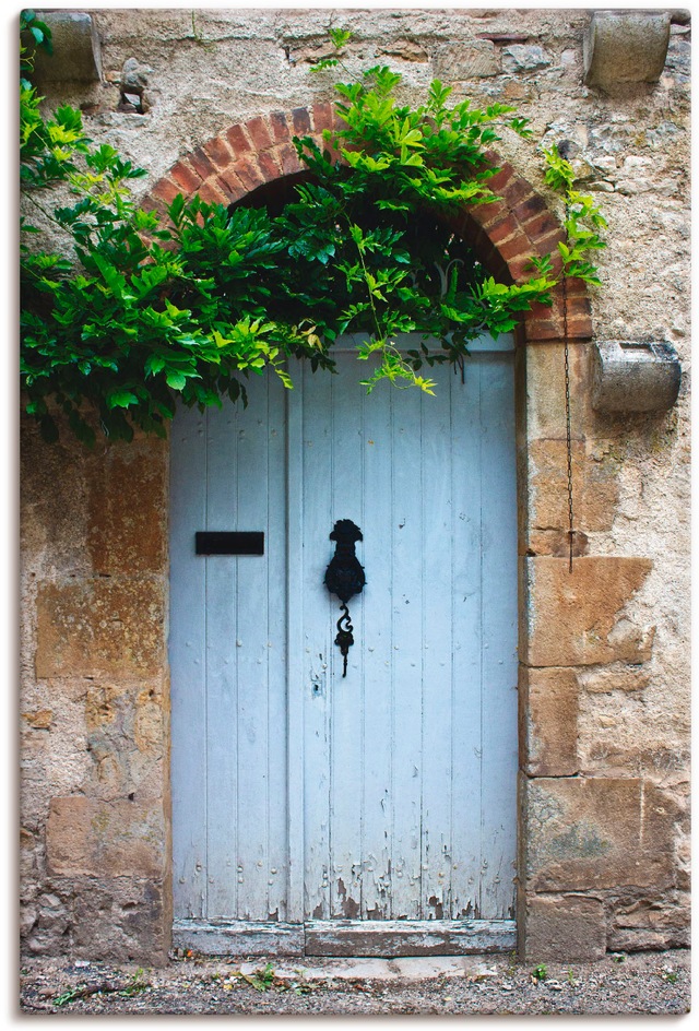 Artland Wandbild "Alte Tür in Südfrankreich", Fenster & Türen, (1 St.), als günstig online kaufen