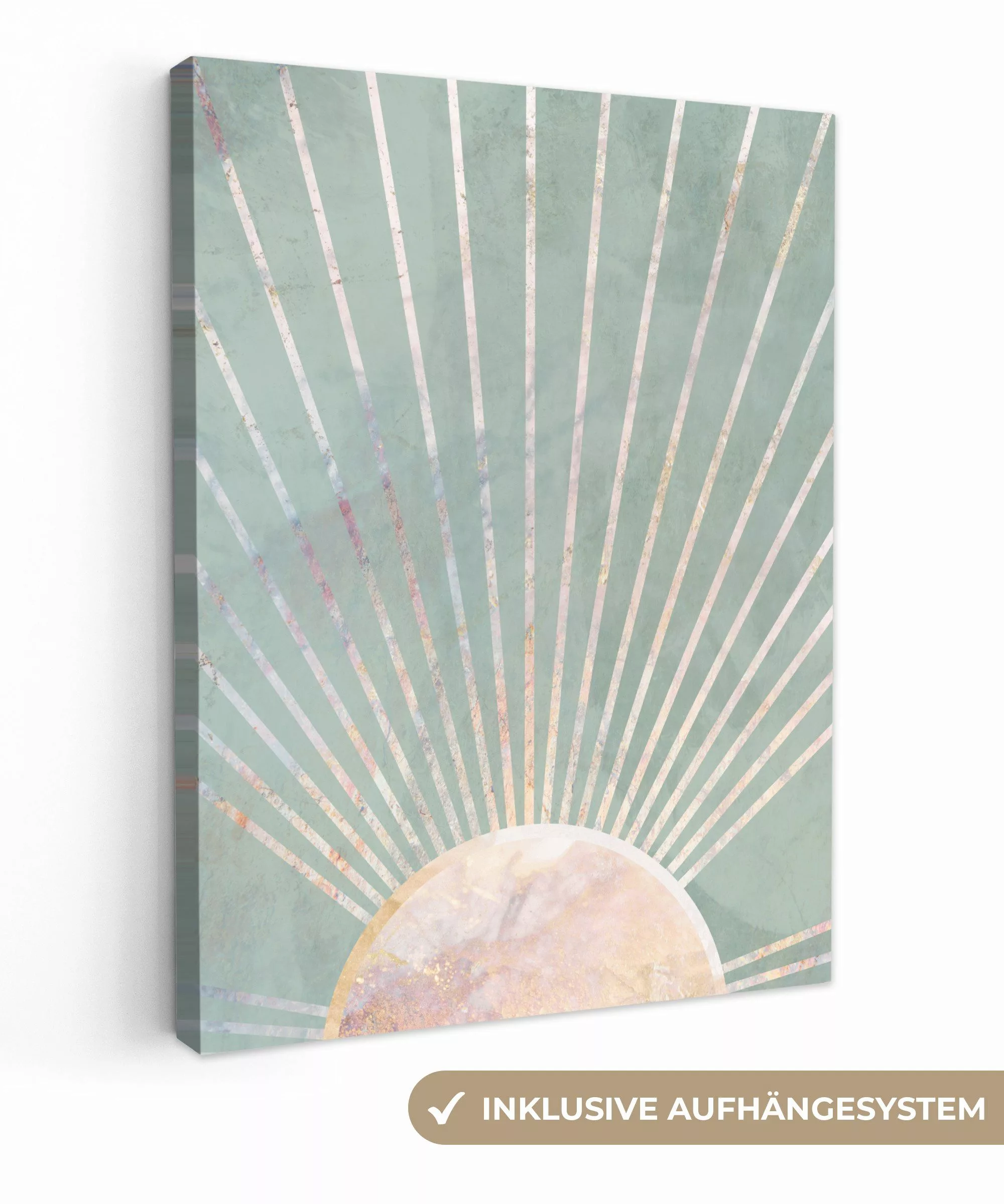OneMillionCanvasses® Leinwandbild Grün - Sonne - günstig online kaufen