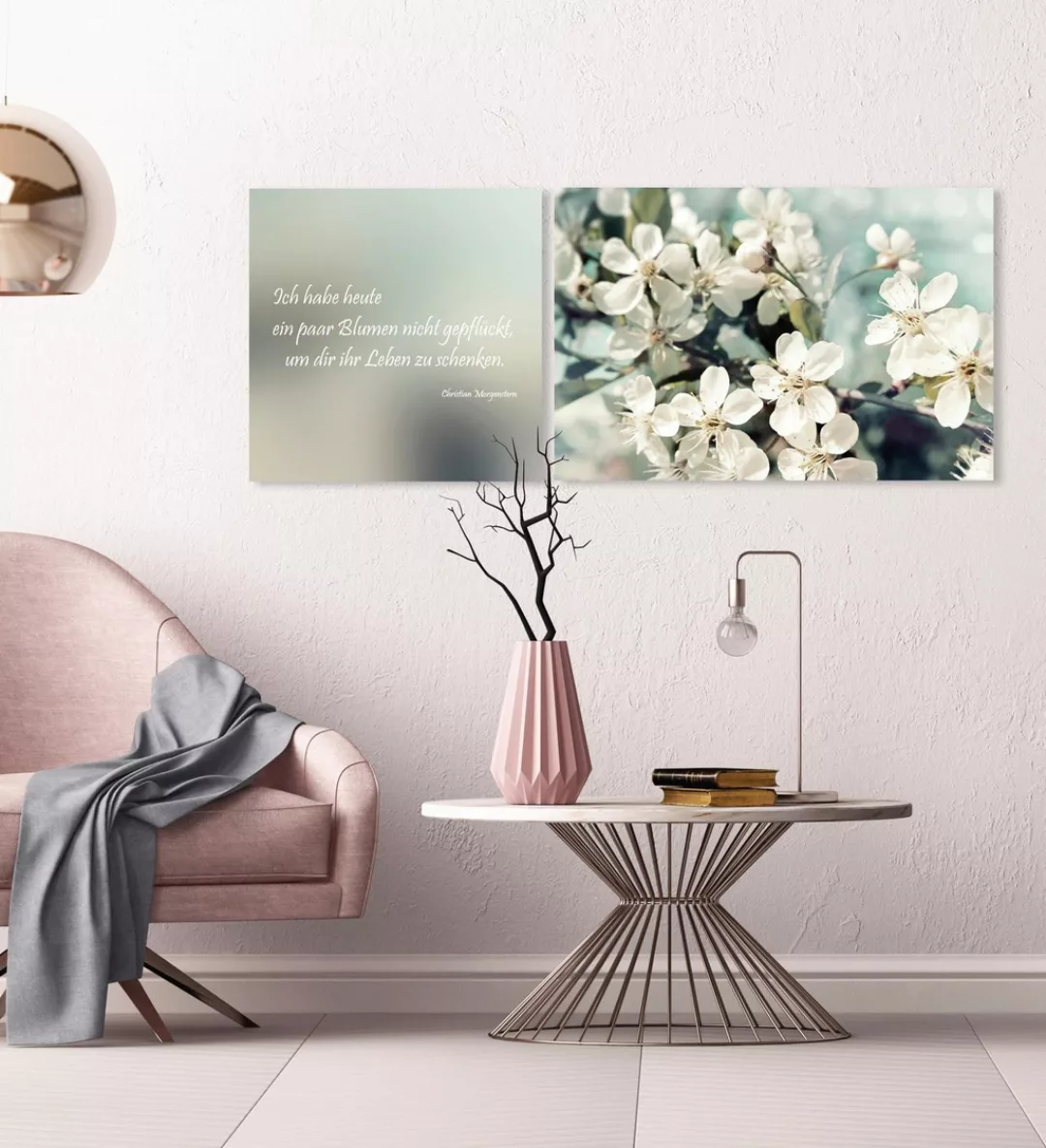 queence Leinwandbild »Leben geschenkt«, Blumen-Blumenbilder-Kunst-Modern-Sp günstig online kaufen