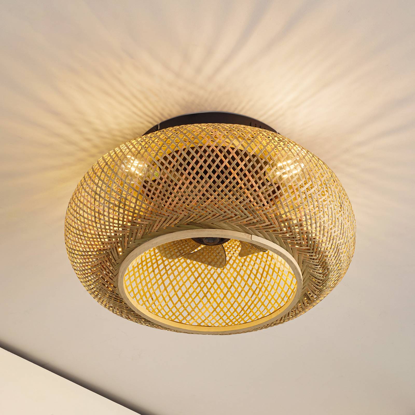 Lucande Deckenventilator mit Licht Cordie, DC, leise, Ø 53cm günstig online kaufen