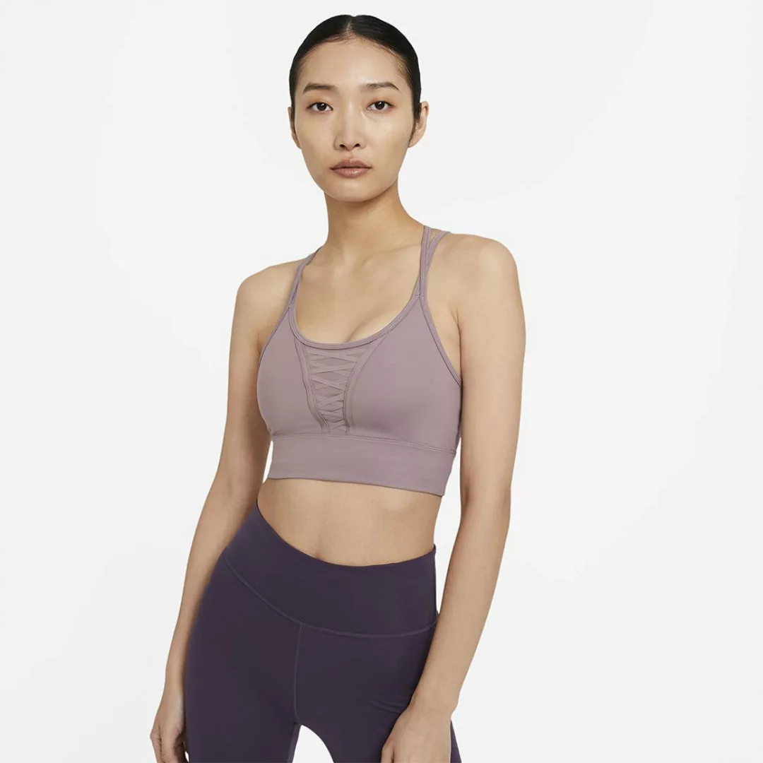 Nike Dri-fit Lux Cropped Lacing Ärmelloses T-shirt XL Purple Smoke / Clear günstig online kaufen