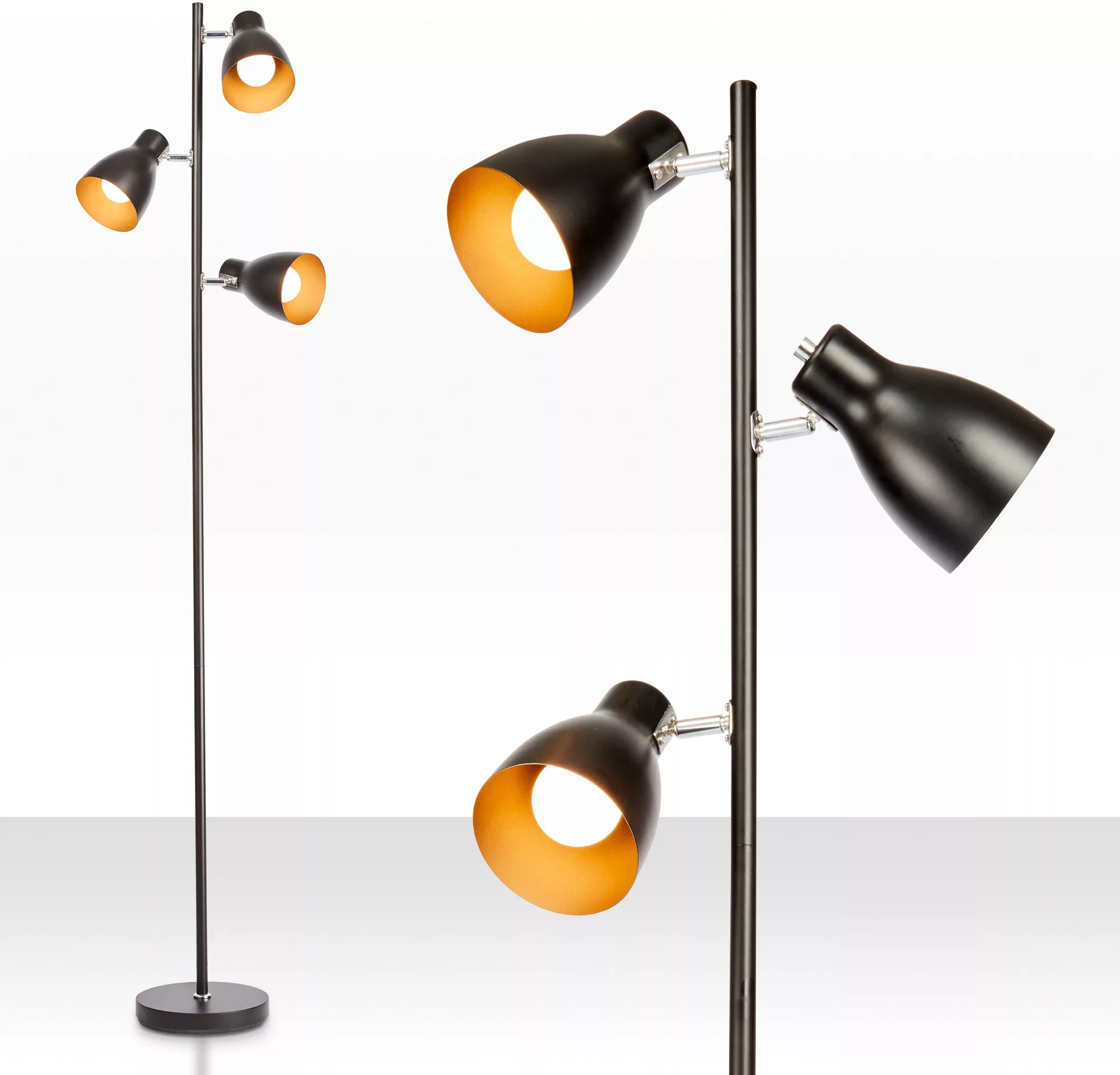 B.K.Licht Stehlampe, für 3 x E27 max. 25 Watt, ohne Leuchtmittel, inkl. Kab günstig online kaufen