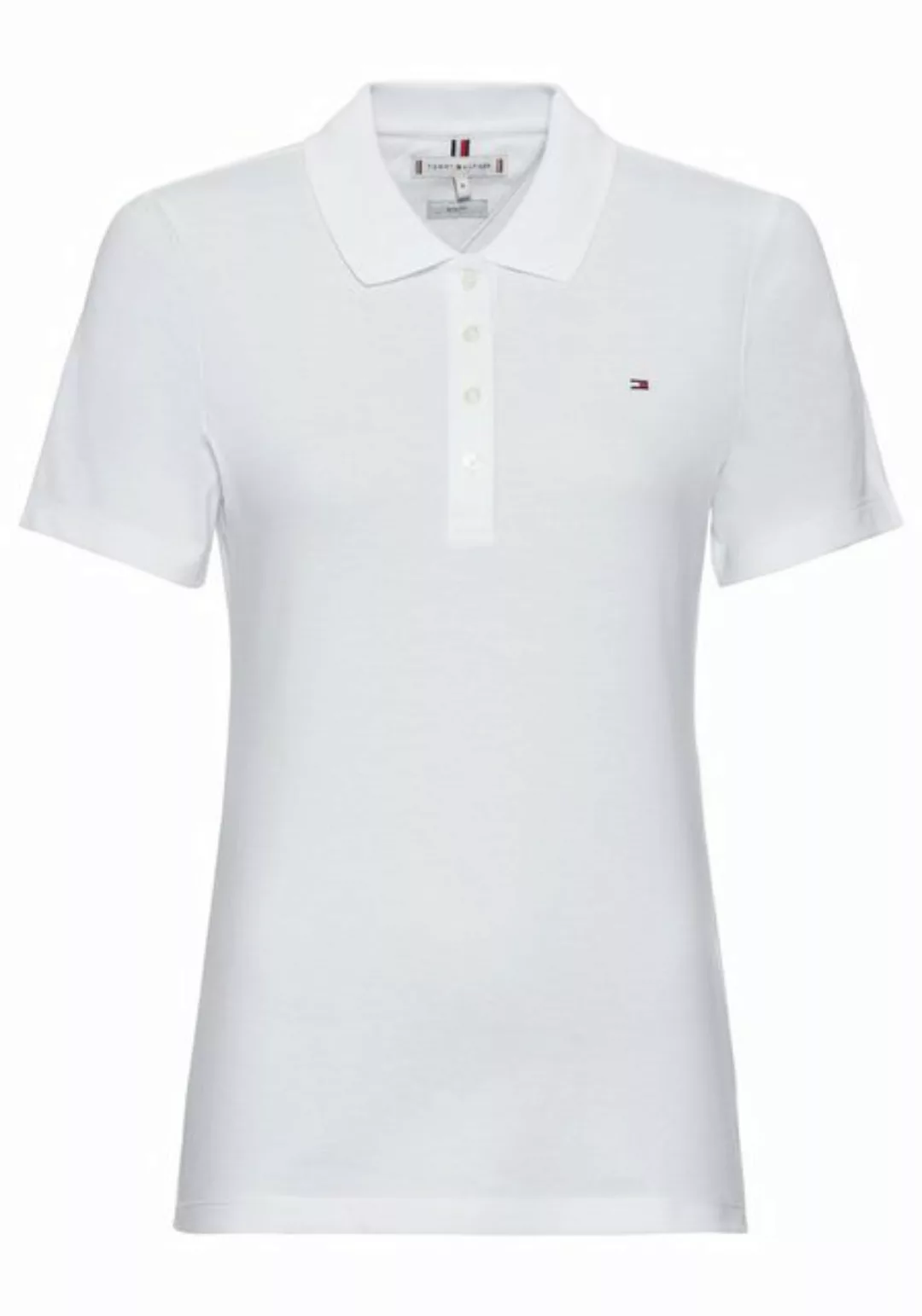 Tommy Hilfiger Poloshirt 1985 SLIM PIQUE POLO SS mit Tommy Hilfiger Logo-Fl günstig online kaufen