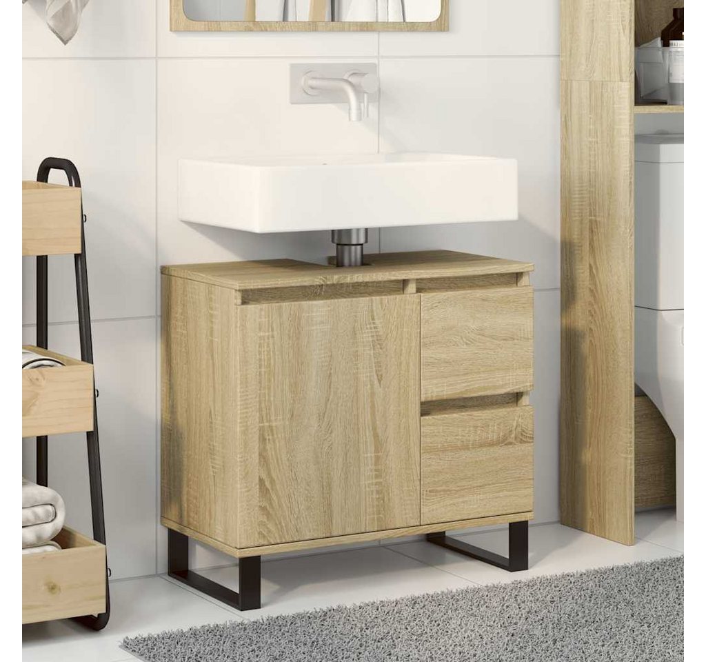 vidaXL Schrankmodule Badschrank Sonoma-Eiche 65x33x60 cm Holzwerkstoff günstig online kaufen