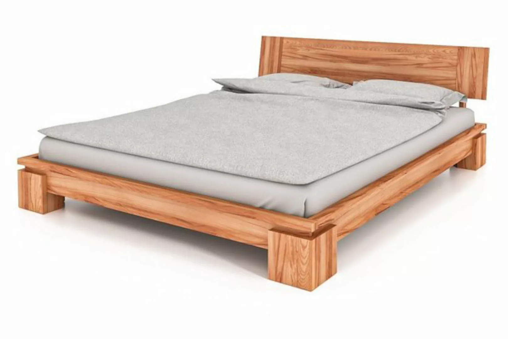 byoak Bett VINCI 200 x 220 aus Massivholz, mit Holzkopfteil, Naturgeölt günstig online kaufen