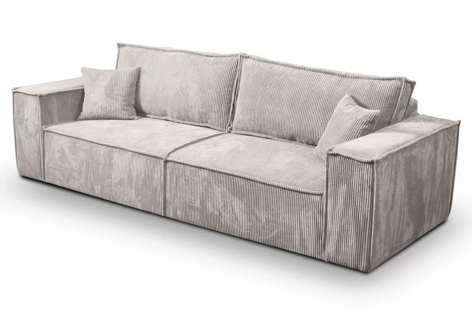 Compleo Schlafsofa MONA mit Bettkasten und Bettfunktion, Cordstoff, 3-Sitze günstig online kaufen