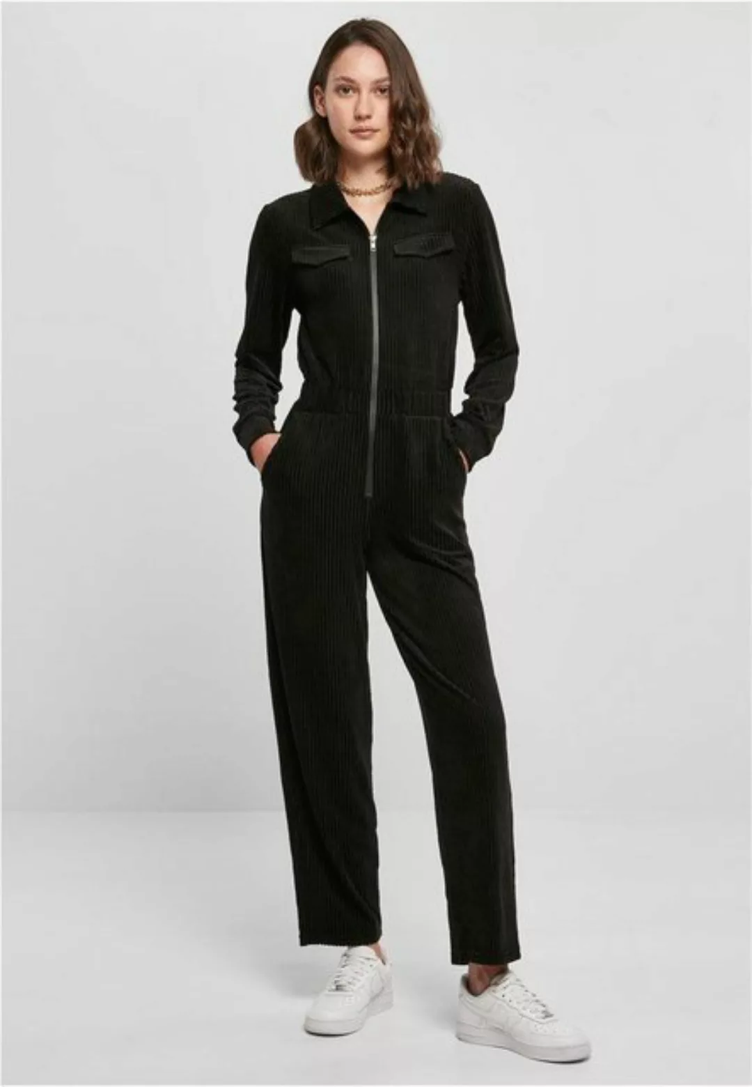 URBAN CLASSICS Jumpsuit "Urban Classics Damen Ladies Velvet Rib Boiler Suit günstig online kaufen