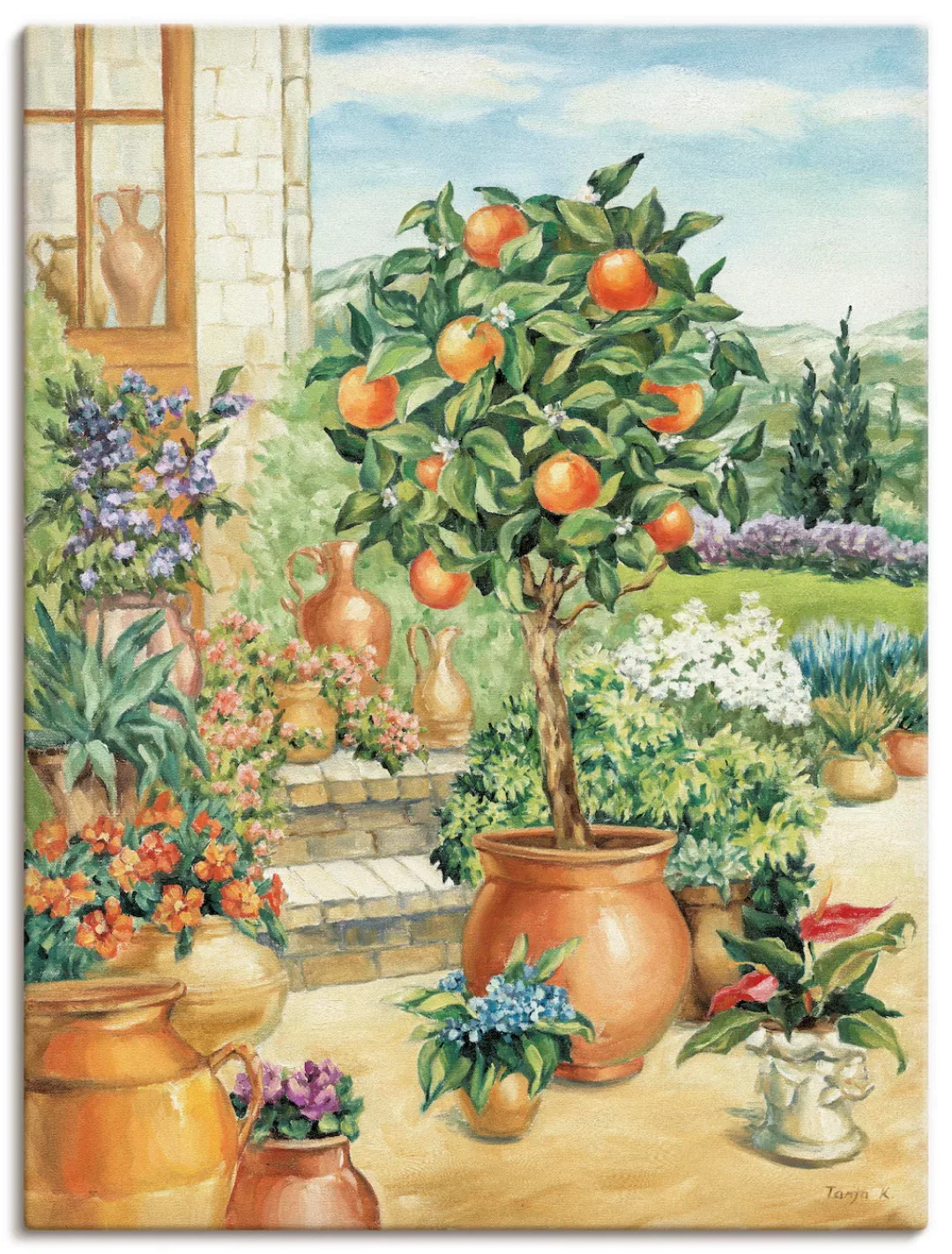Artland Wandbild »Orangenbaum im Garten«, Garten, (1 St.) günstig online kaufen