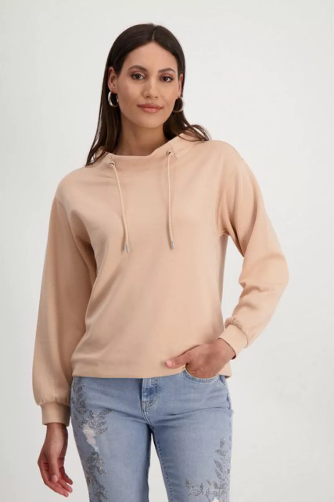 Monari Sweatshirt Leicht überschnittener Langarm, Ärmelbündchen mit Kräusel günstig online kaufen