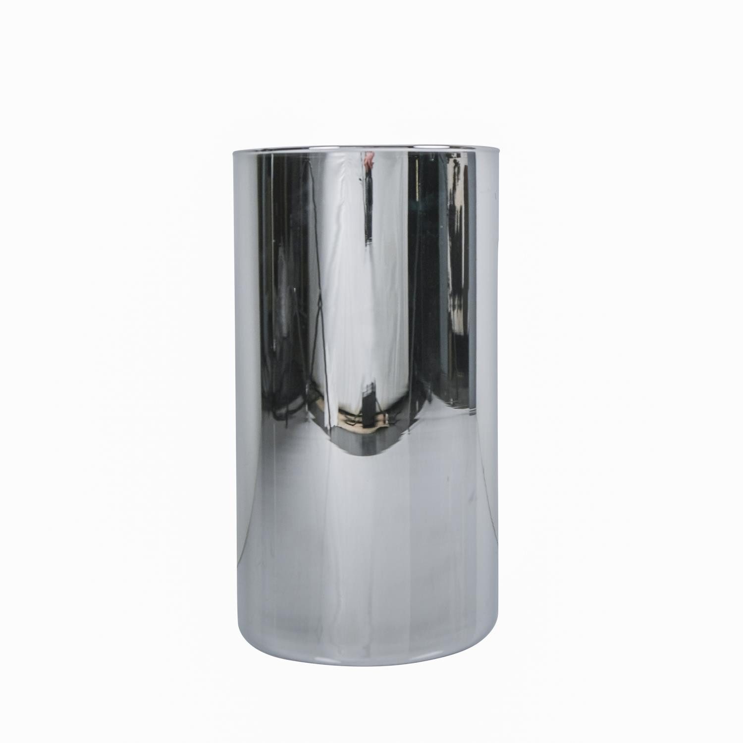 Hakbijl Glass Dekovase Silber, Durchmesser 14 günstig online kaufen