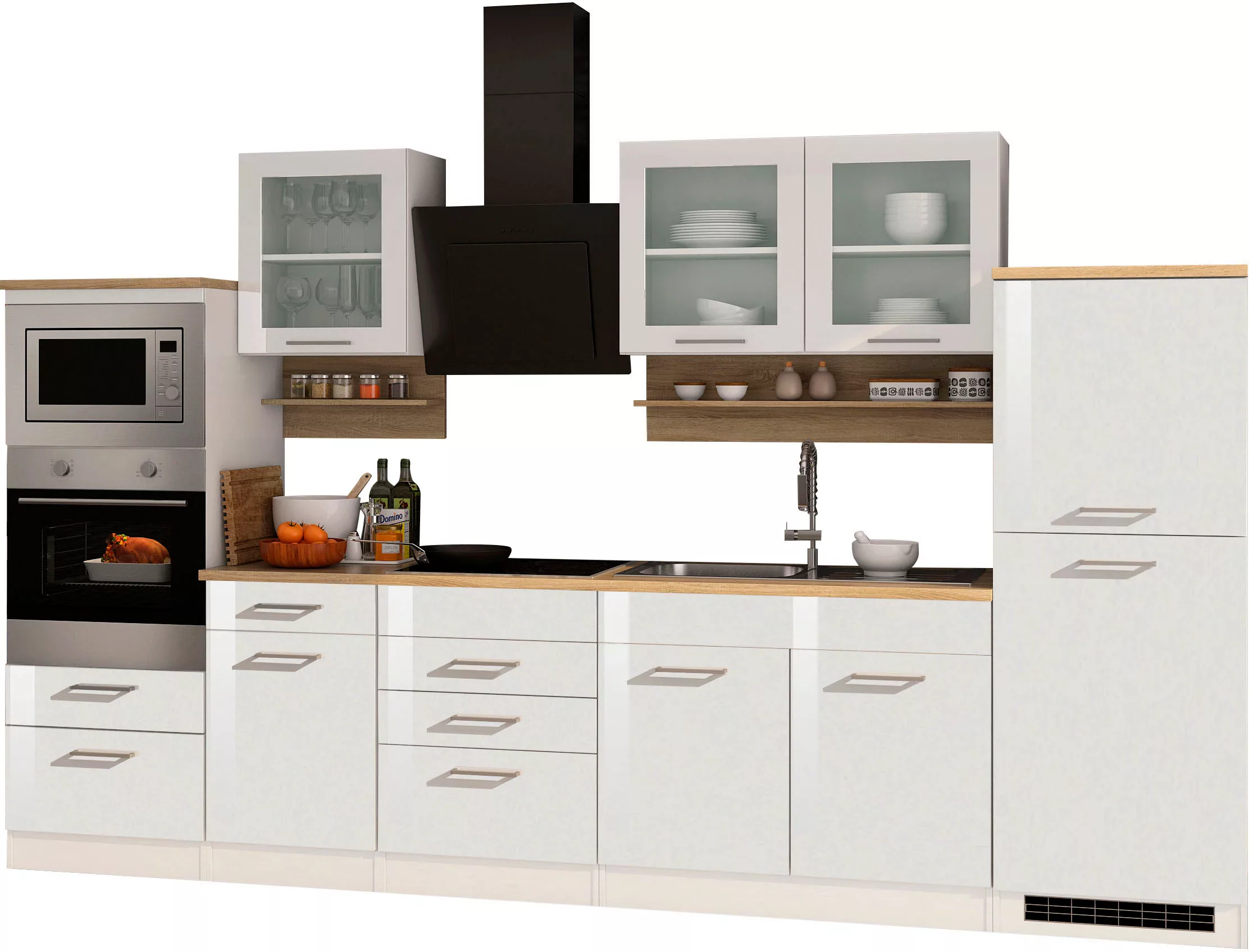 HELD MÖBEL Küchenzeile "Mailand", mit Elektrogeräten, Breite 330 cm günstig online kaufen