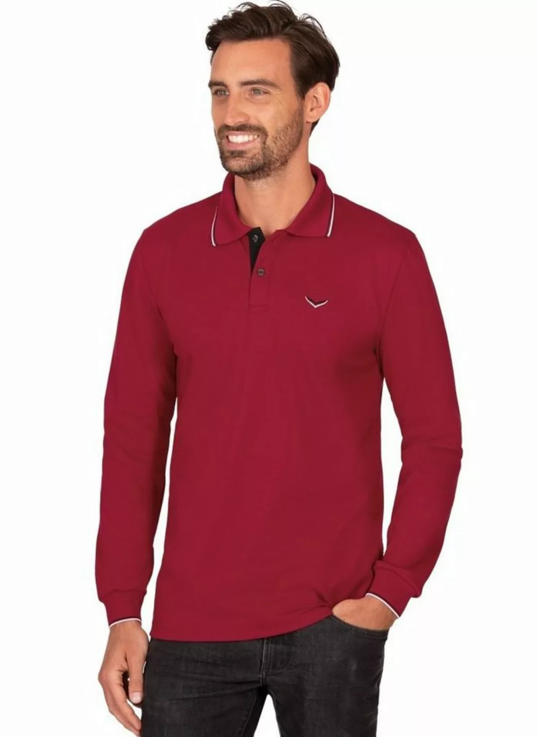 Trigema Poloshirt TRIGEMA Modisches Poloshirt mit langen Armen (1-tlg) günstig online kaufen