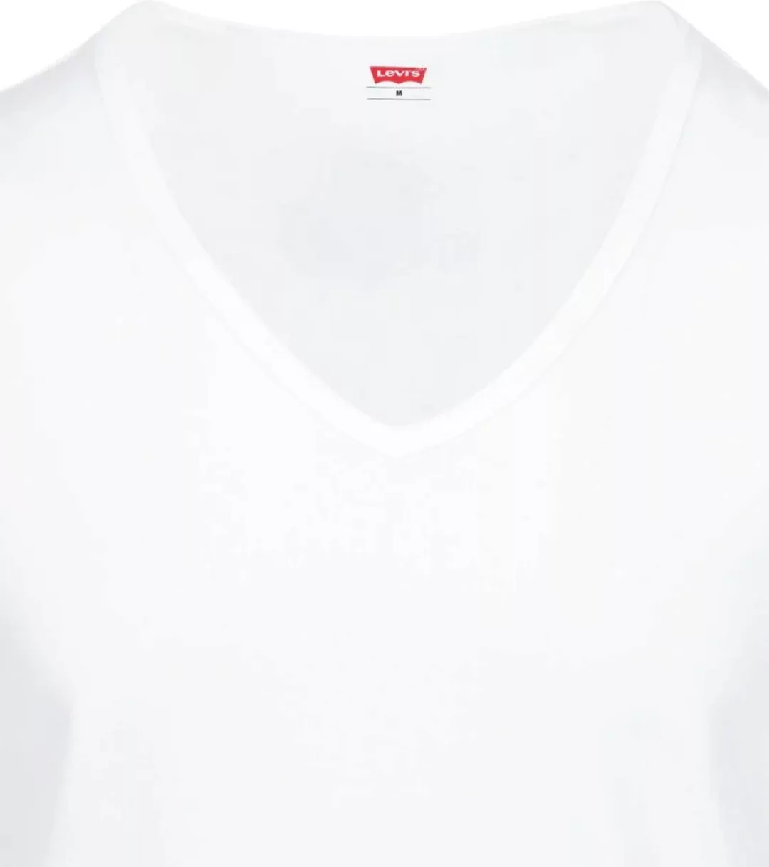 Levi's T-Shirt V-Ausschnit Weiß 2-Pack - Größe XXL günstig online kaufen