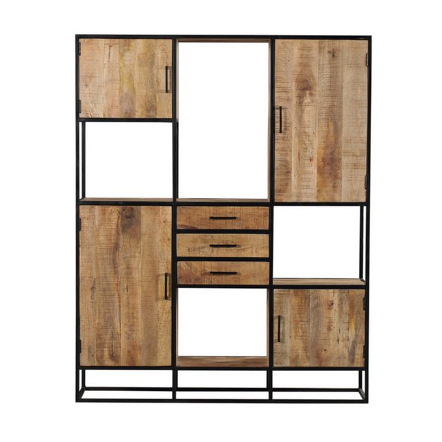 Villa Möbel Fächerschrank (160x45x200cm, 1 Fächerschrank) Mango Massivholz günstig online kaufen