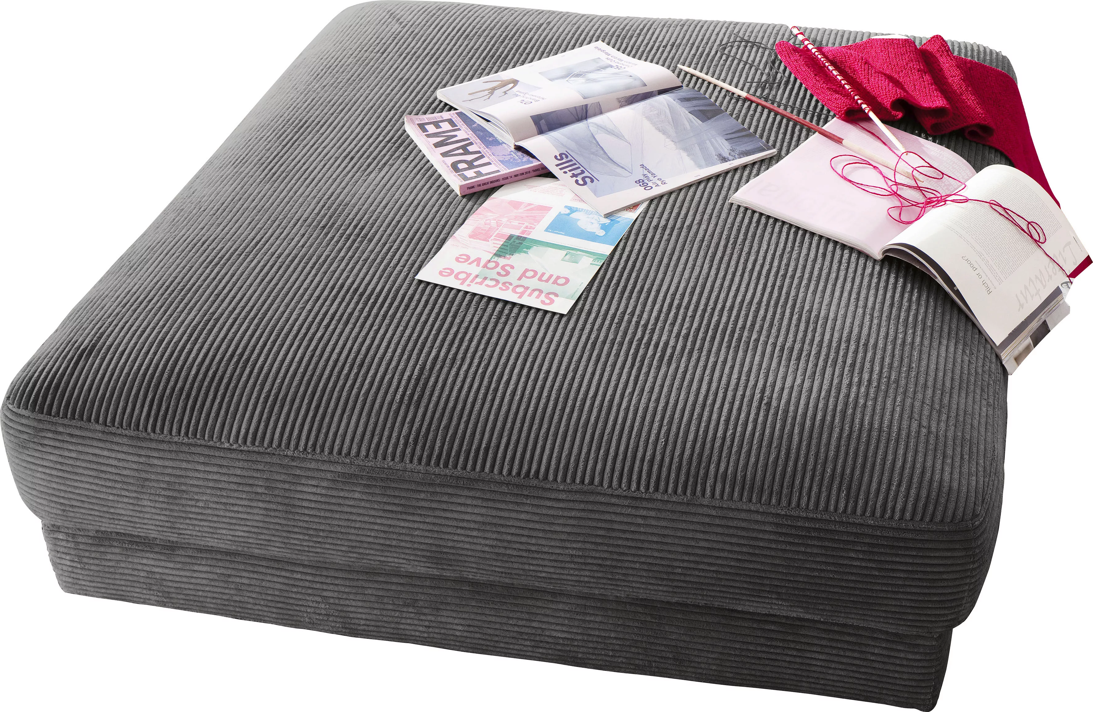 Places of Style Hocker "Enisa", passend zum "Enisa"-Sofa, Bezug in Cord günstig online kaufen