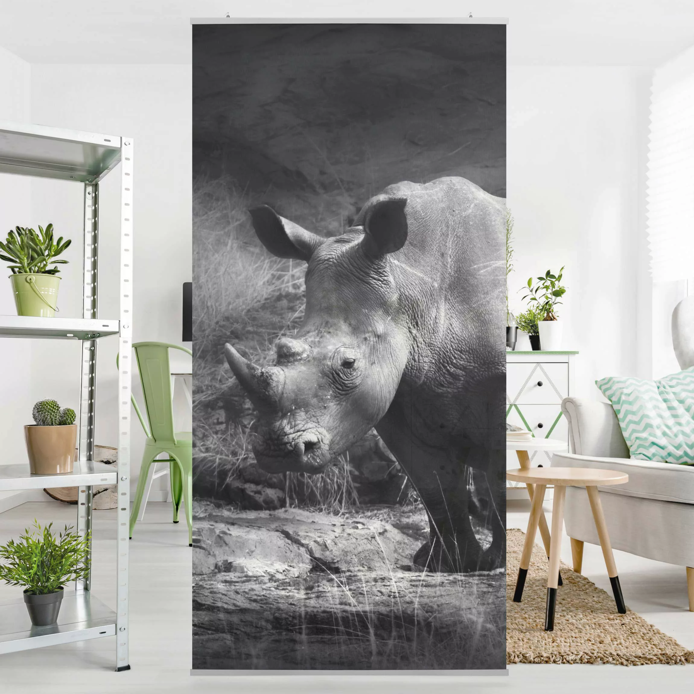 Raumteiler Tiere Lonesome Rhinoceros günstig online kaufen