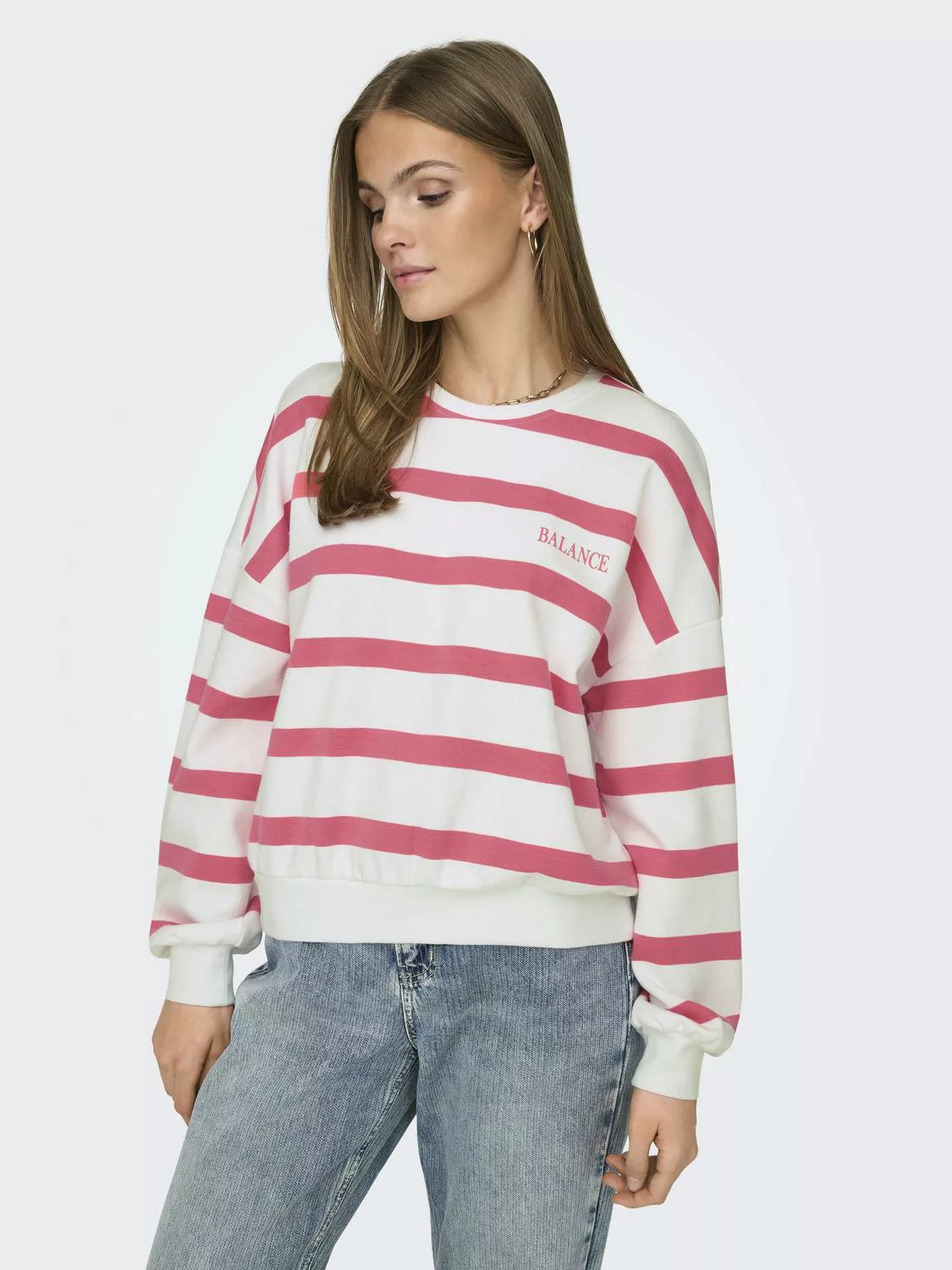ONLY Sweater "ONLASHLEY L/S O-NECK SWT" günstig online kaufen