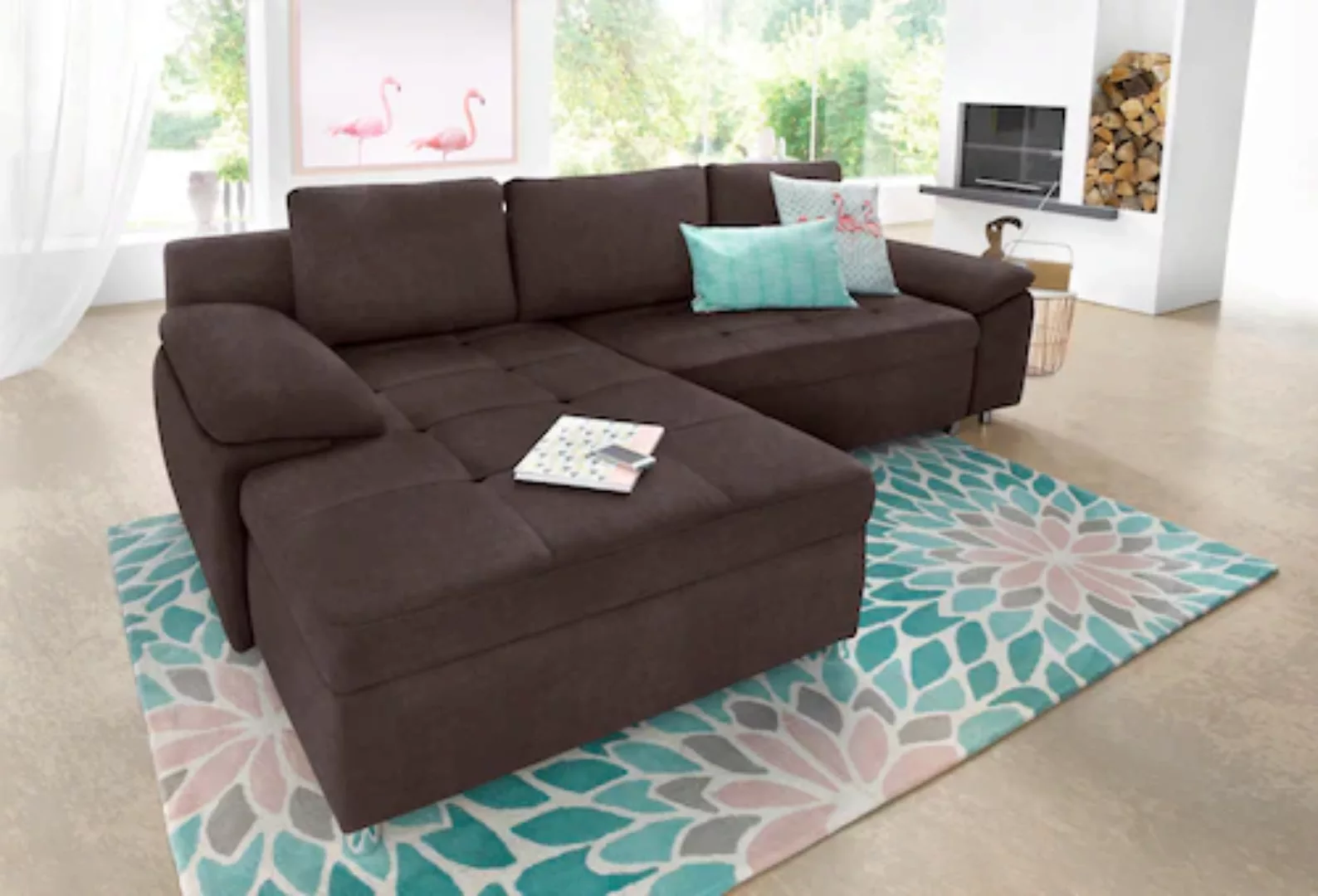 sit&more Ecksofa »Labene L-Form«, wahlweise mit Bettfunktion und Bettkasten günstig online kaufen