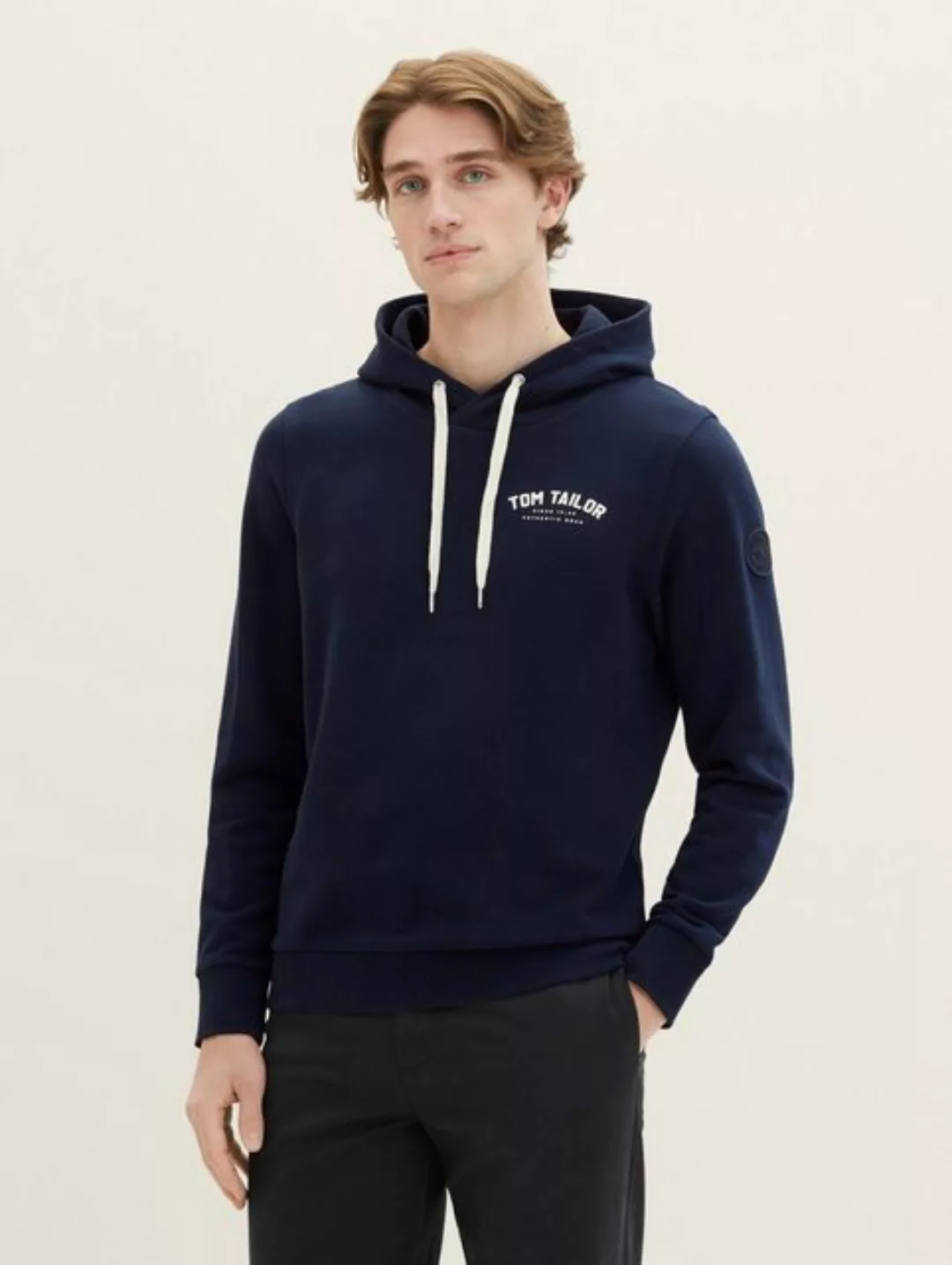 Tom Tailor Herren Kapuzenpullover LOGO HOODIE - Regular Fit günstig online kaufen