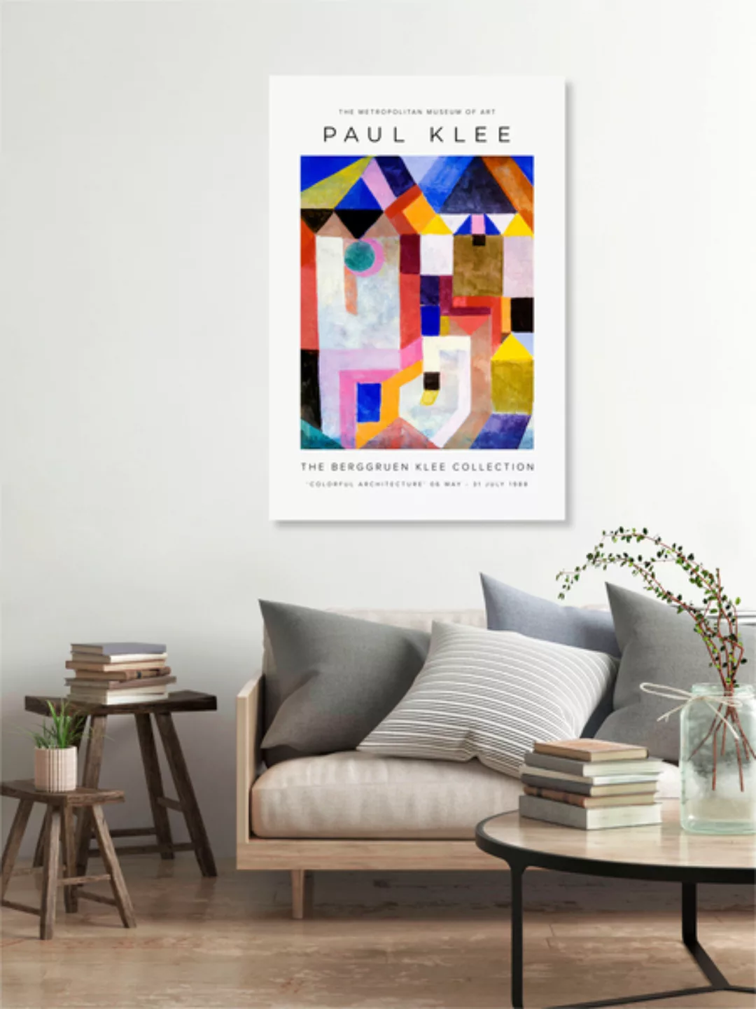 Poster / Leinwandbild - Colorful Architecture By Paul Klee günstig online kaufen