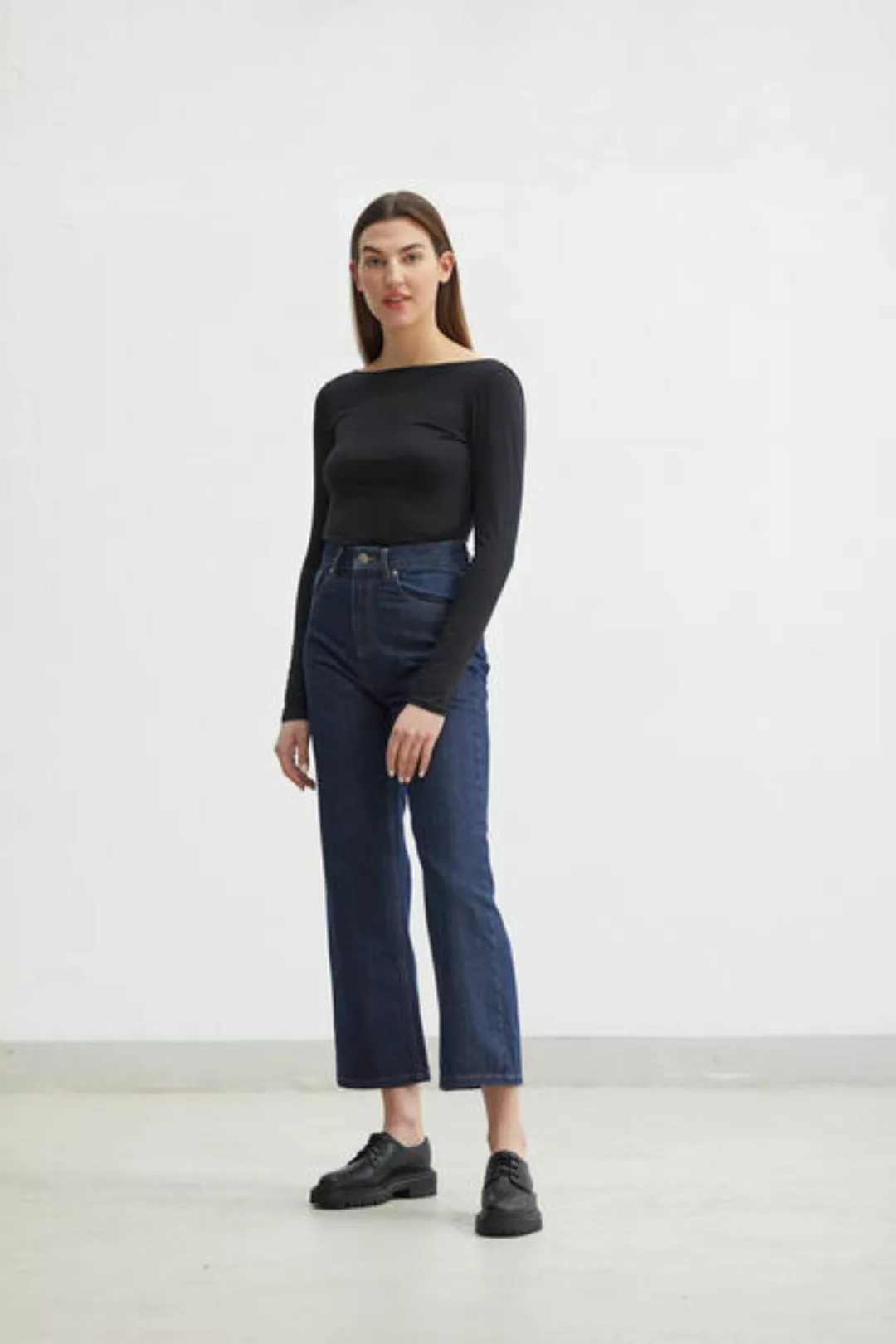 Marineblaue Culottes - 100% Recycelter Denim günstig online kaufen