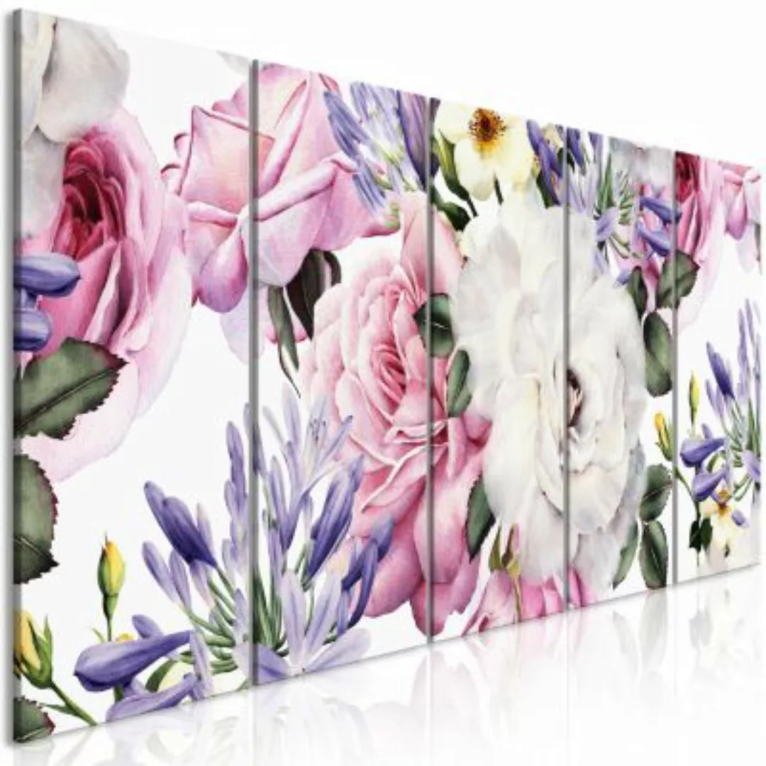 artgeist Wandbild Rose Composition (5 Parts) Narrow Colourful mehrfarbig Gr günstig online kaufen