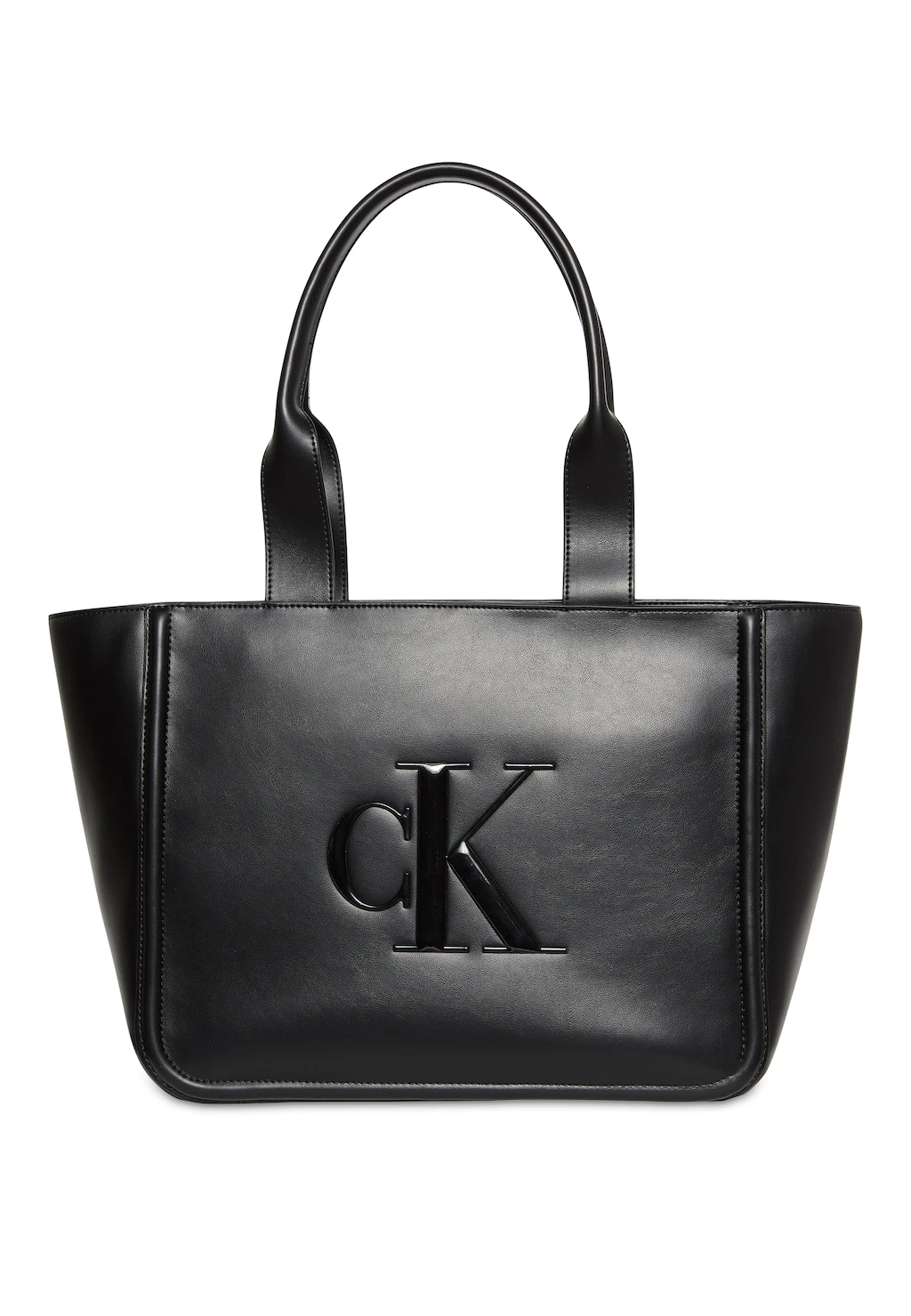 Calvin Klein Tragetasche "RAISED CK MEDIUM TOTE", Damen Henkeltasche, Schul günstig online kaufen
