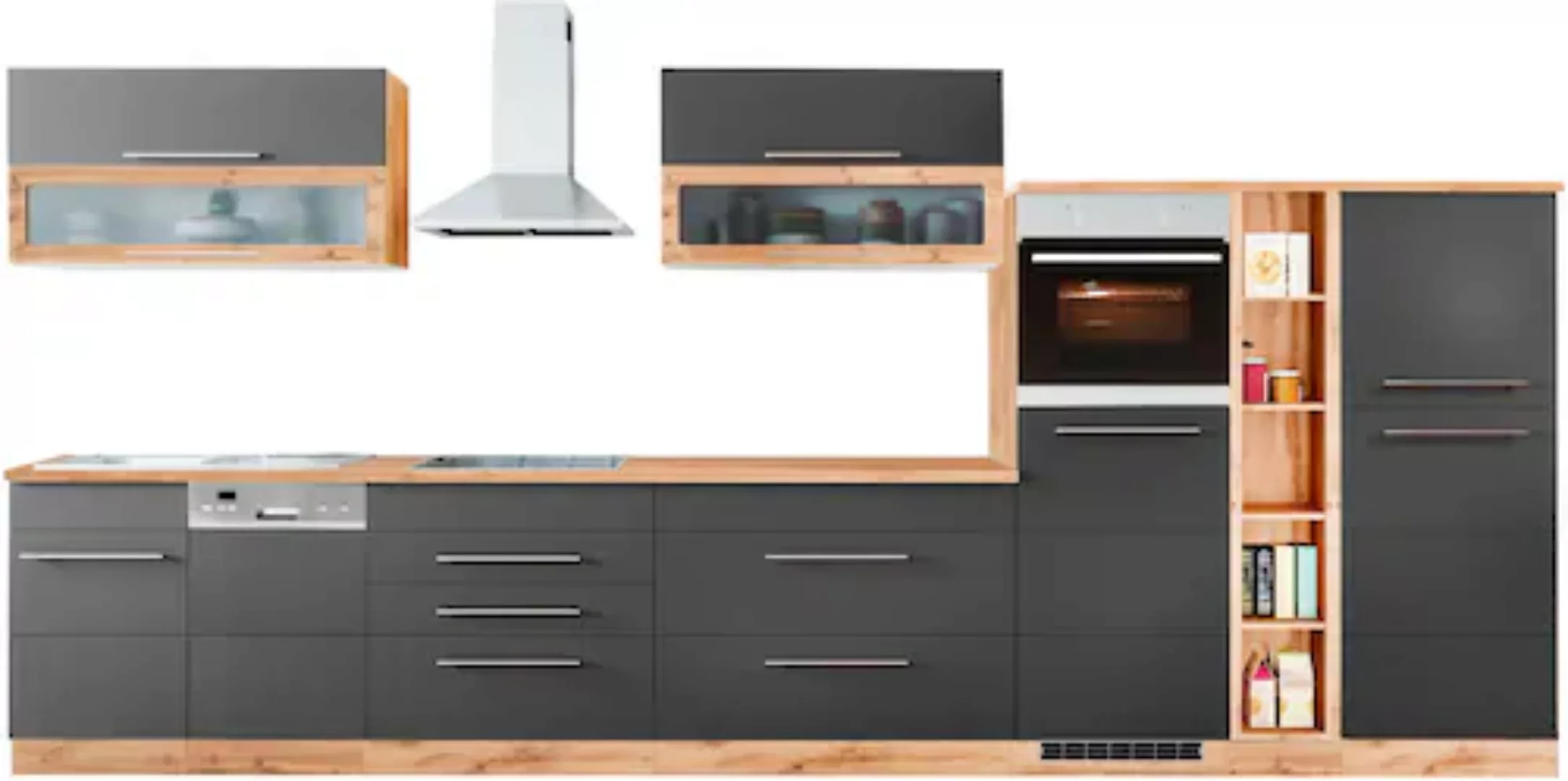 HELD MÖBEL Küchenzeile "Wien", Breite 440 cm, wahlweise mit E-Geräten und I günstig online kaufen