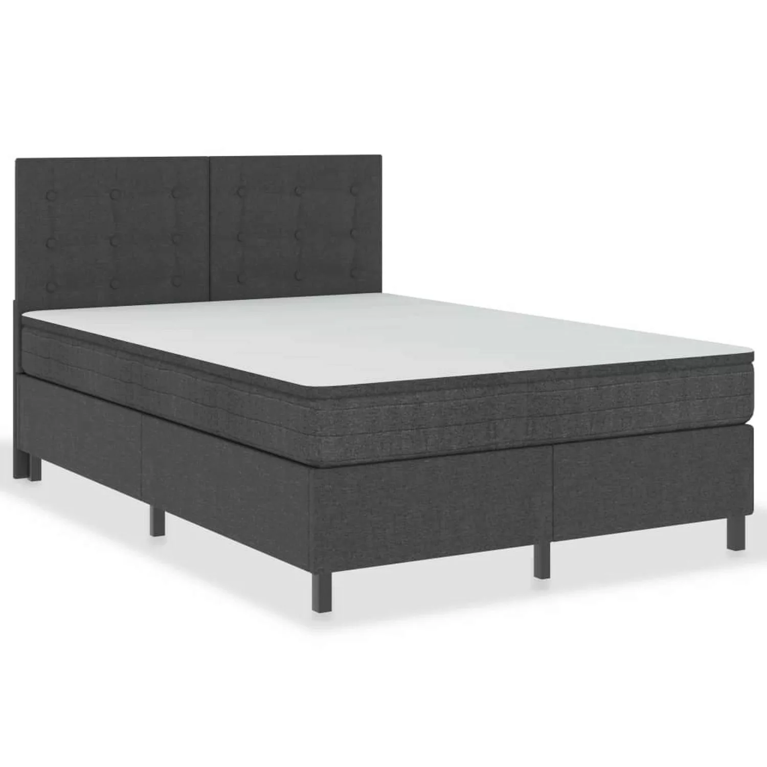vidaXL Boxspringbett Dunkelgrau Stoff 140x200 cm627461 günstig online kaufen
