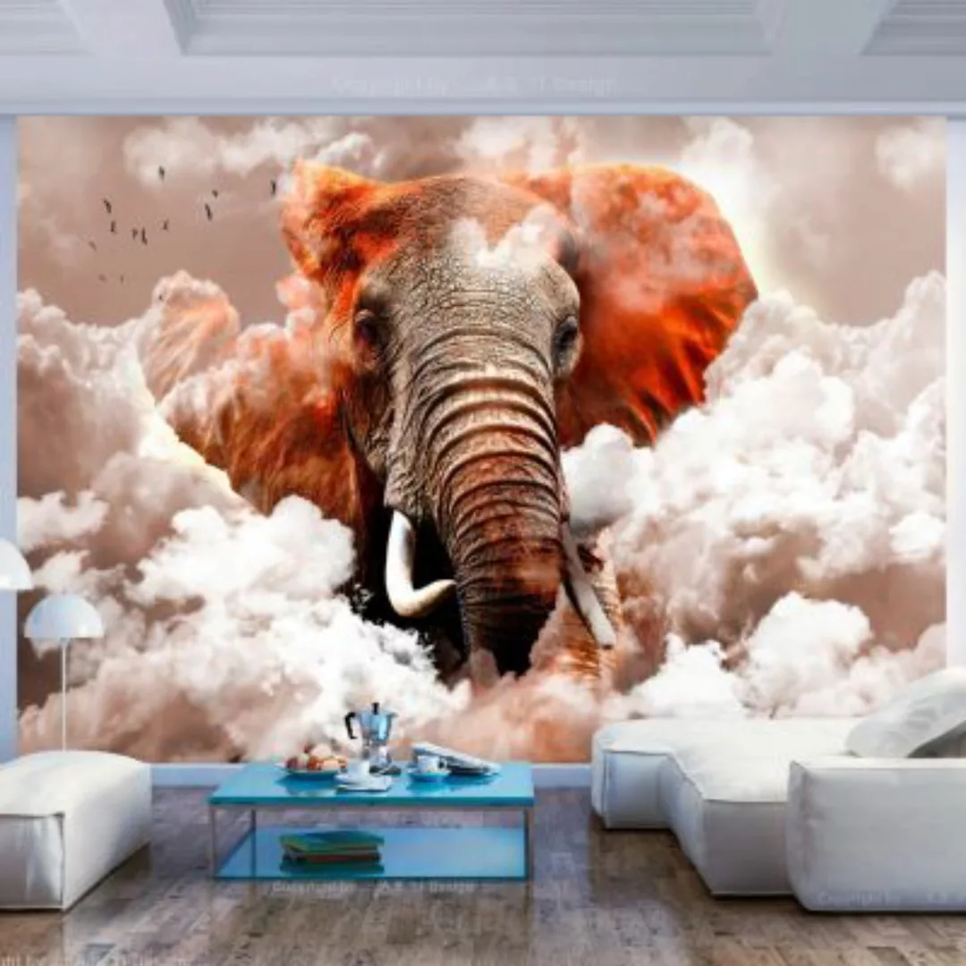 artgeist Fototapete Elephant in the Clouds (Brown) mehrfarbig Gr. 150 x 105 günstig online kaufen