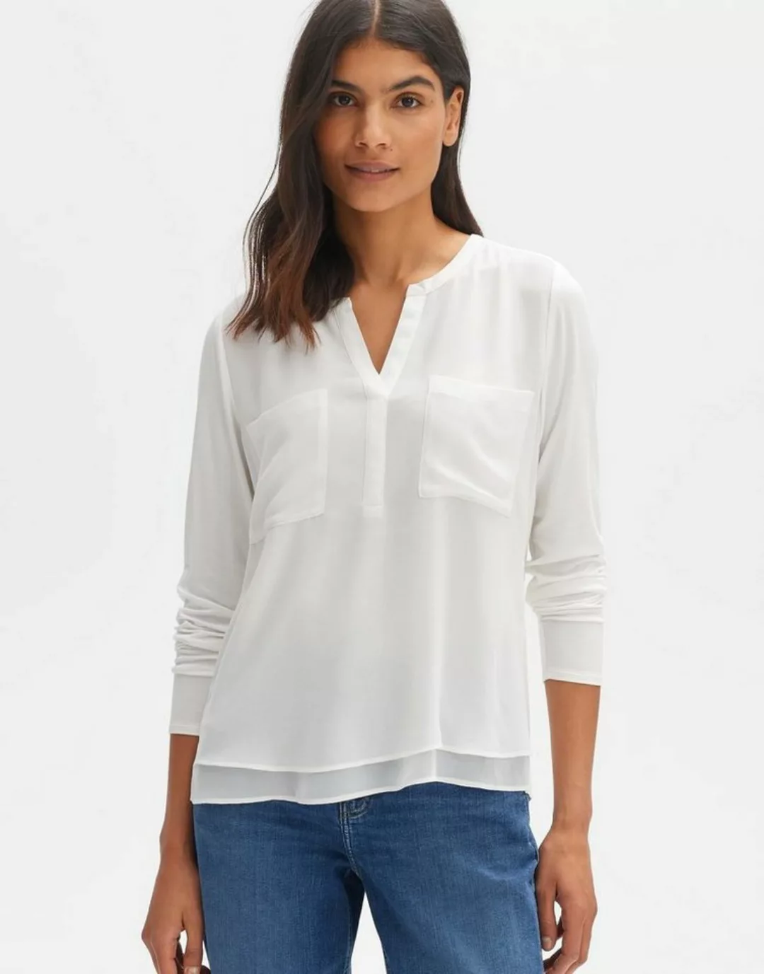 OPUS Shirtbluse Forano lockere Passform Chiffon günstig online kaufen