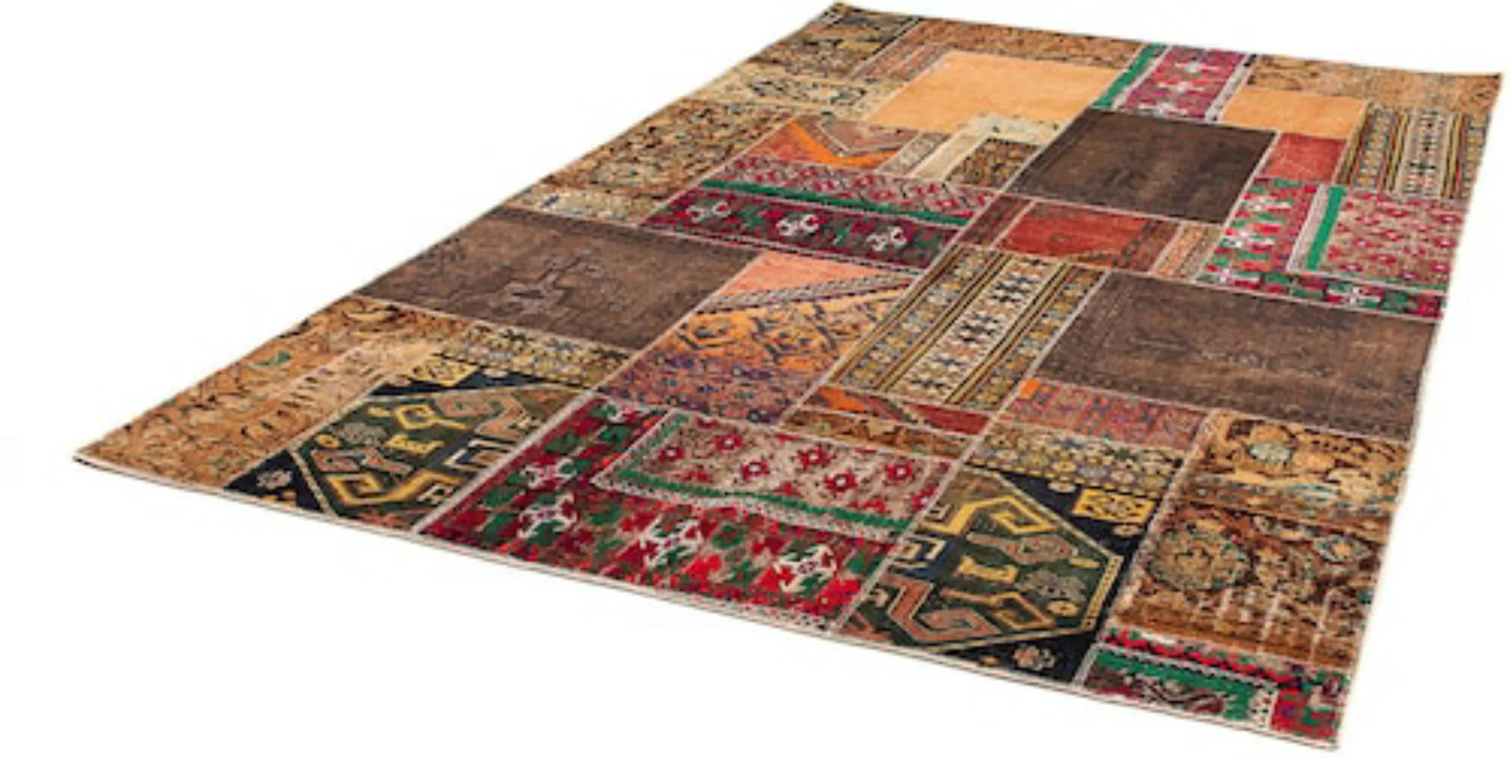 morgenland Wollteppich »Patchwork Patchwork 256 x 172 cm«, rechteckig günstig online kaufen