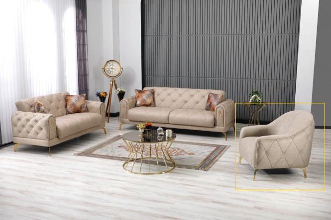 Sessel ca. 76x91x85 cm Cappuccino günstig online kaufen
