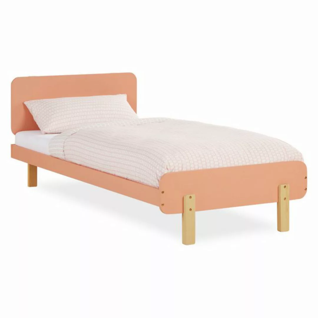 Homestyle4u Holzbett Kinderbett 90x200 cm Einzelbett Jugendbett Holzfüße Gä günstig online kaufen