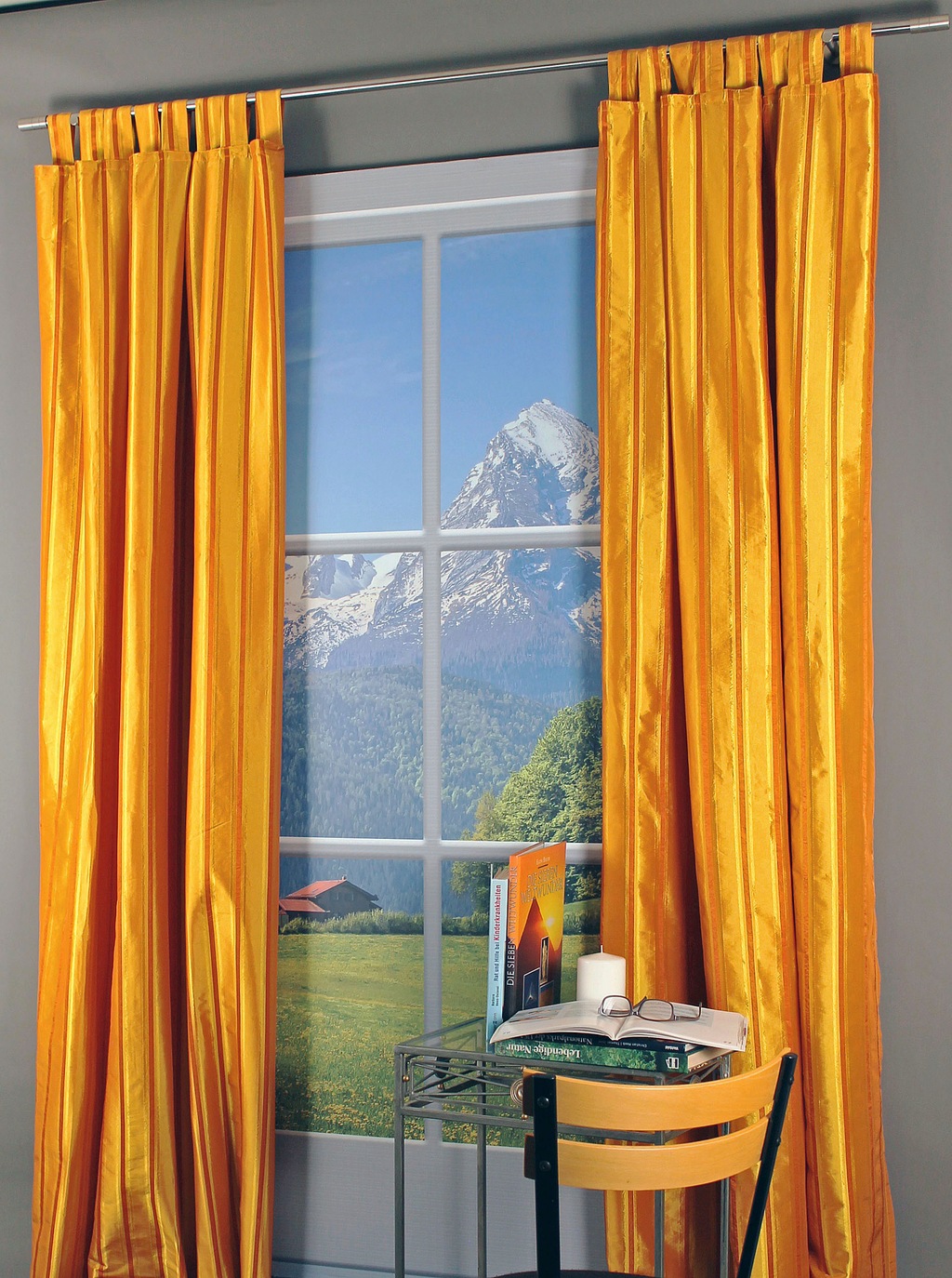 HOSSNER - ART OF HOME DECO Gardine »Caumasee«, (1 St.), Schlaufenschal im z günstig online kaufen