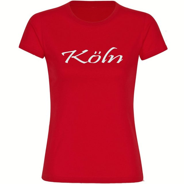 multifanshop T-Shirt Damen Köln - Schriftzug - Frauen günstig online kaufen