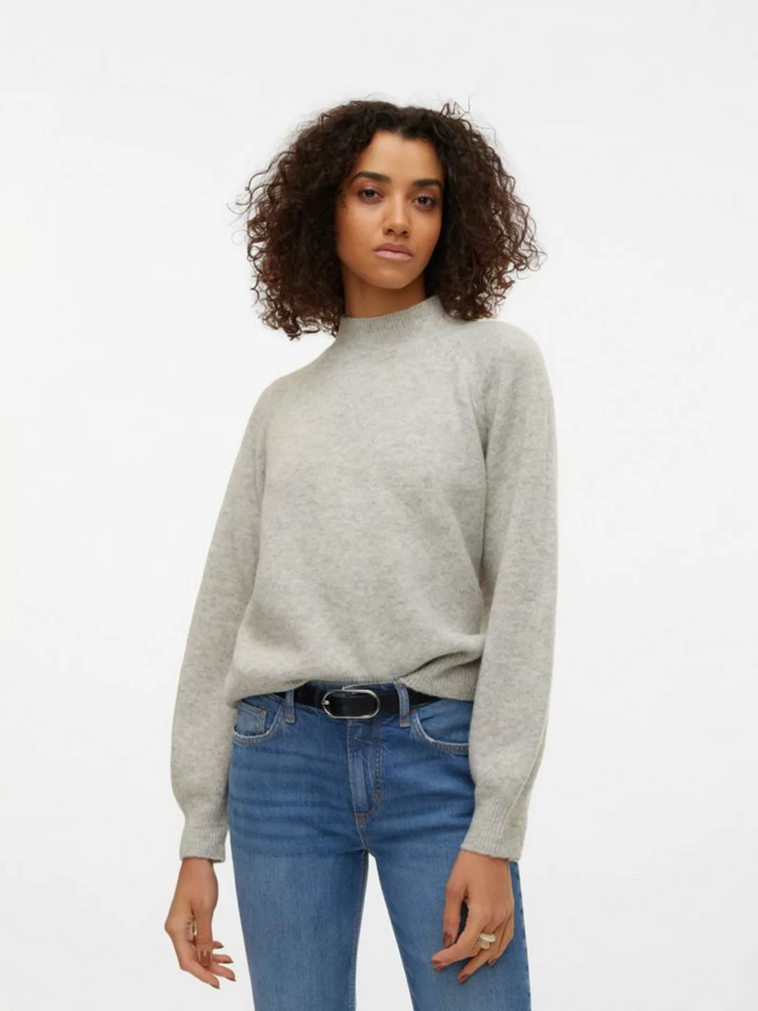 Vero Moda Strickpullover VMLEAF LS HIGH NECK PULLOVER ENT günstig online kaufen