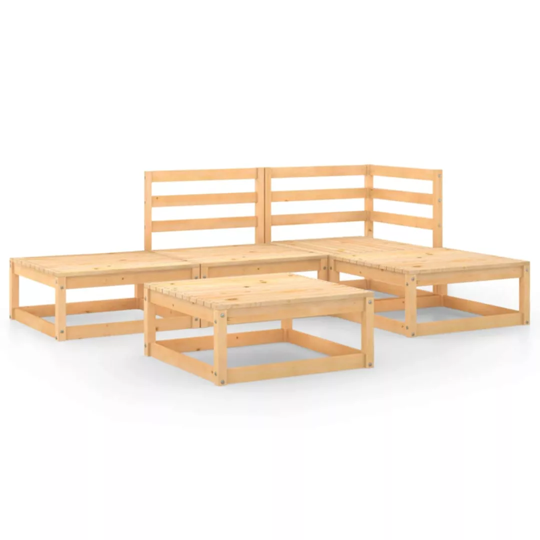 5-tlg. Garten-lounge-set Massivholz Kiefer günstig online kaufen