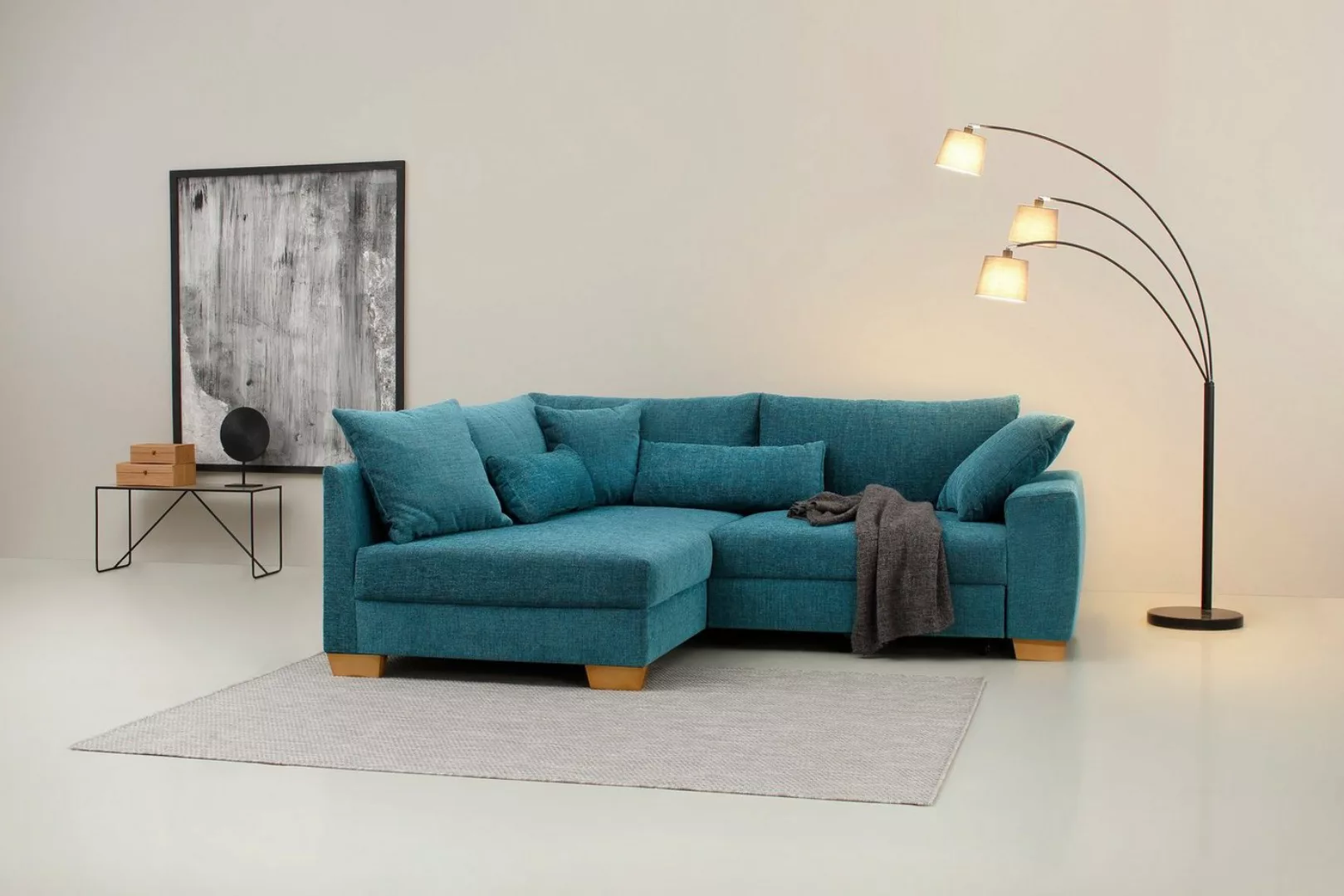 Home affaire Ecksofa "Helena II DuraSpring", mit Taschenfederkern, bis 140 günstig online kaufen