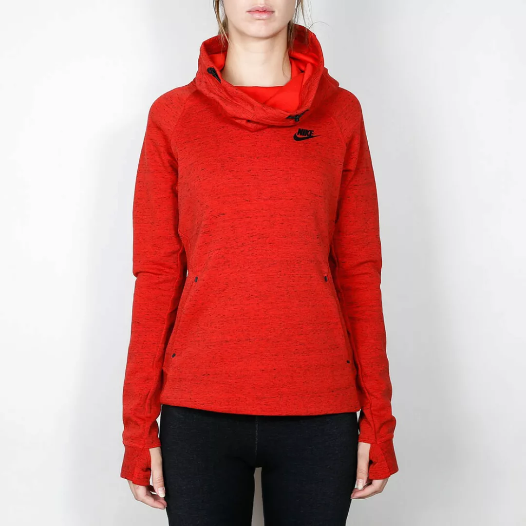 Nike Wmns Tech Fleece Hoodie - Light Crimson / Heather / Black XS günstig online kaufen