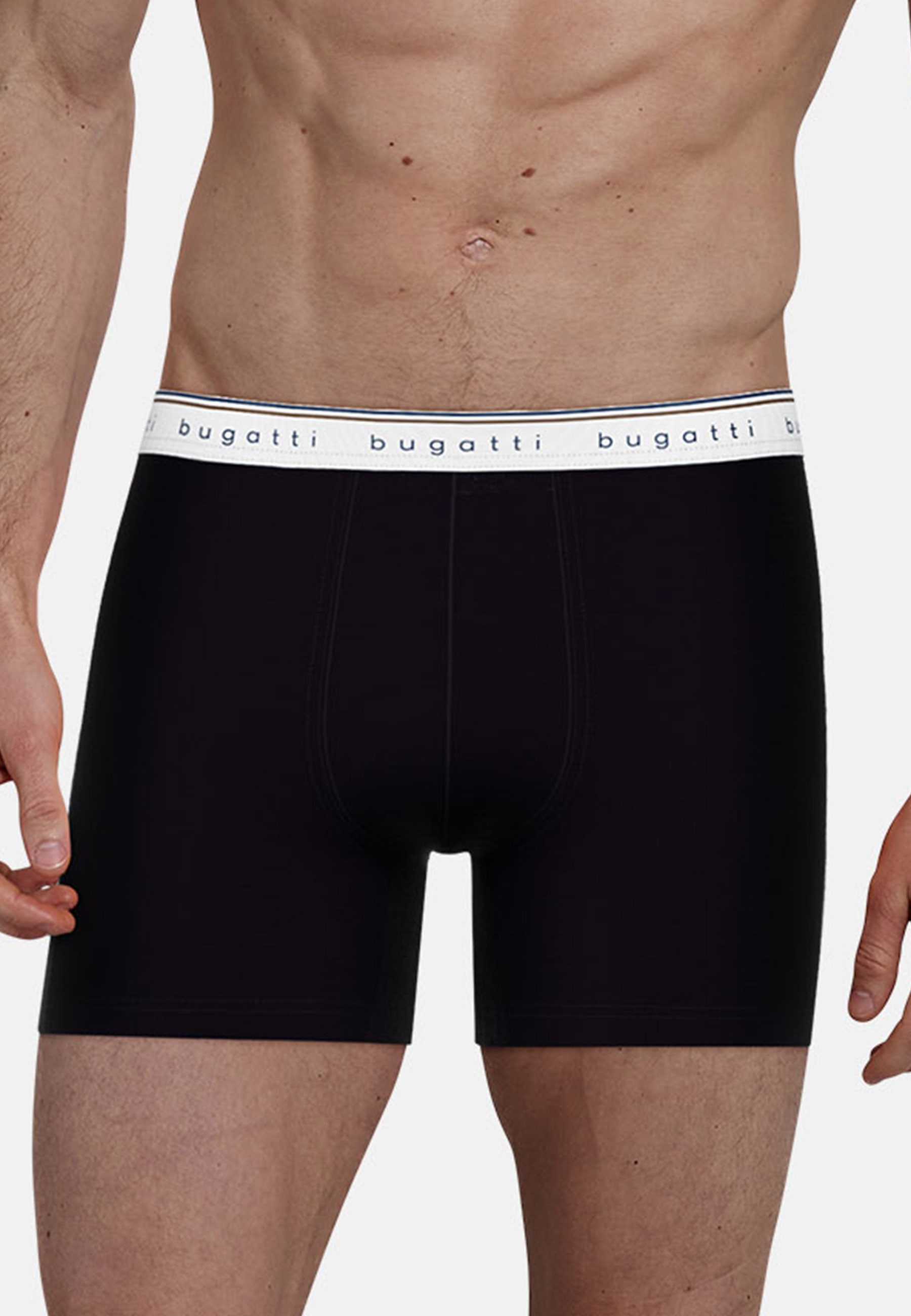 bugatti Boxershorts "Pisa", (3er Pack), breiter Bund, mit Logo, atmungsakti günstig online kaufen