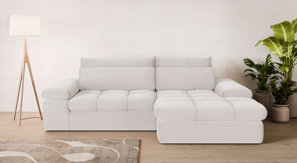 Home affaire Ecksofa "ALVERIE mit Recamiere, moderne Steppung, Maße: B/T/H günstig online kaufen