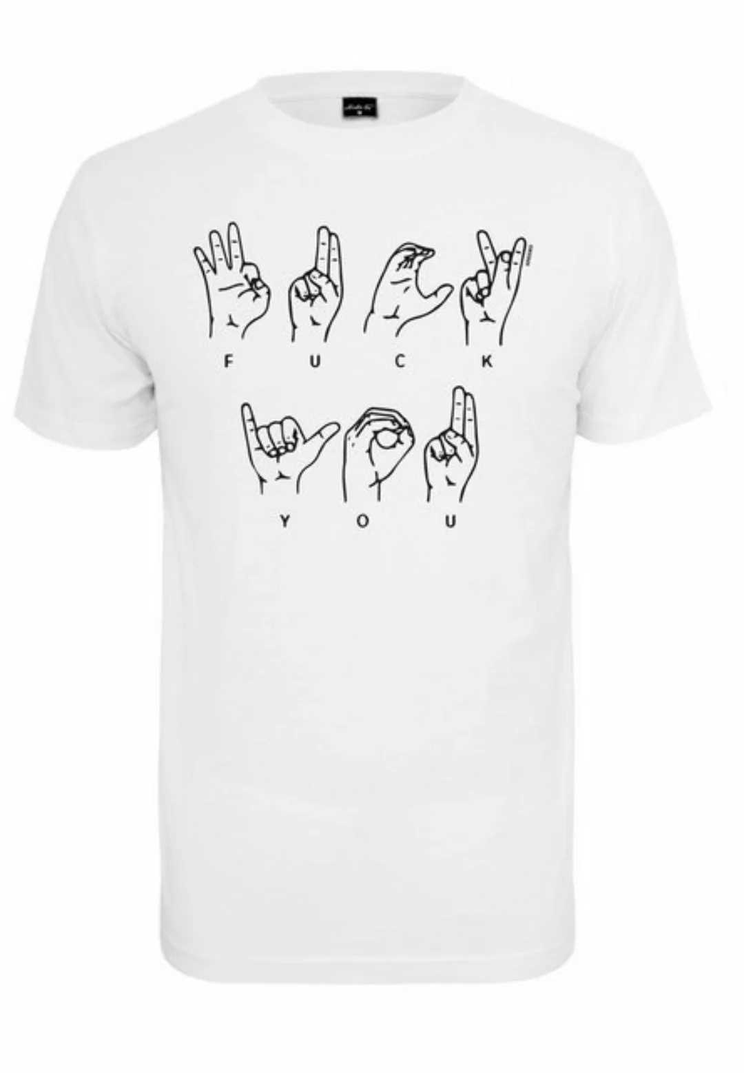 MisterTee T-Shirt Herren FU Sign Language Tee (1-tlg) günstig online kaufen