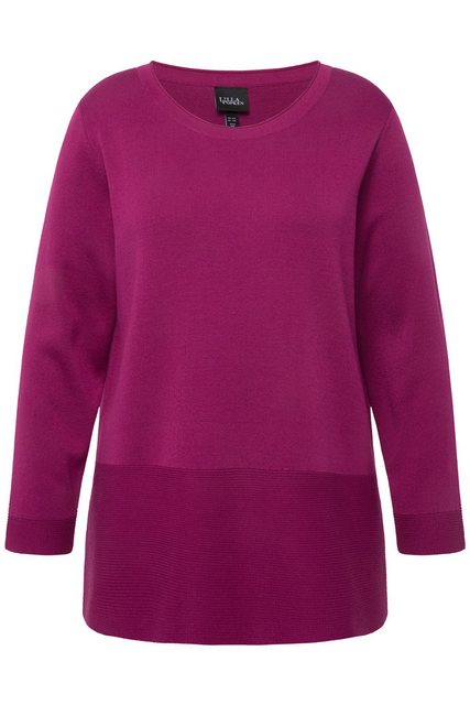 Ulla Popken Strickpullover Pullover Rundhals Langarm Feinstrick günstig online kaufen