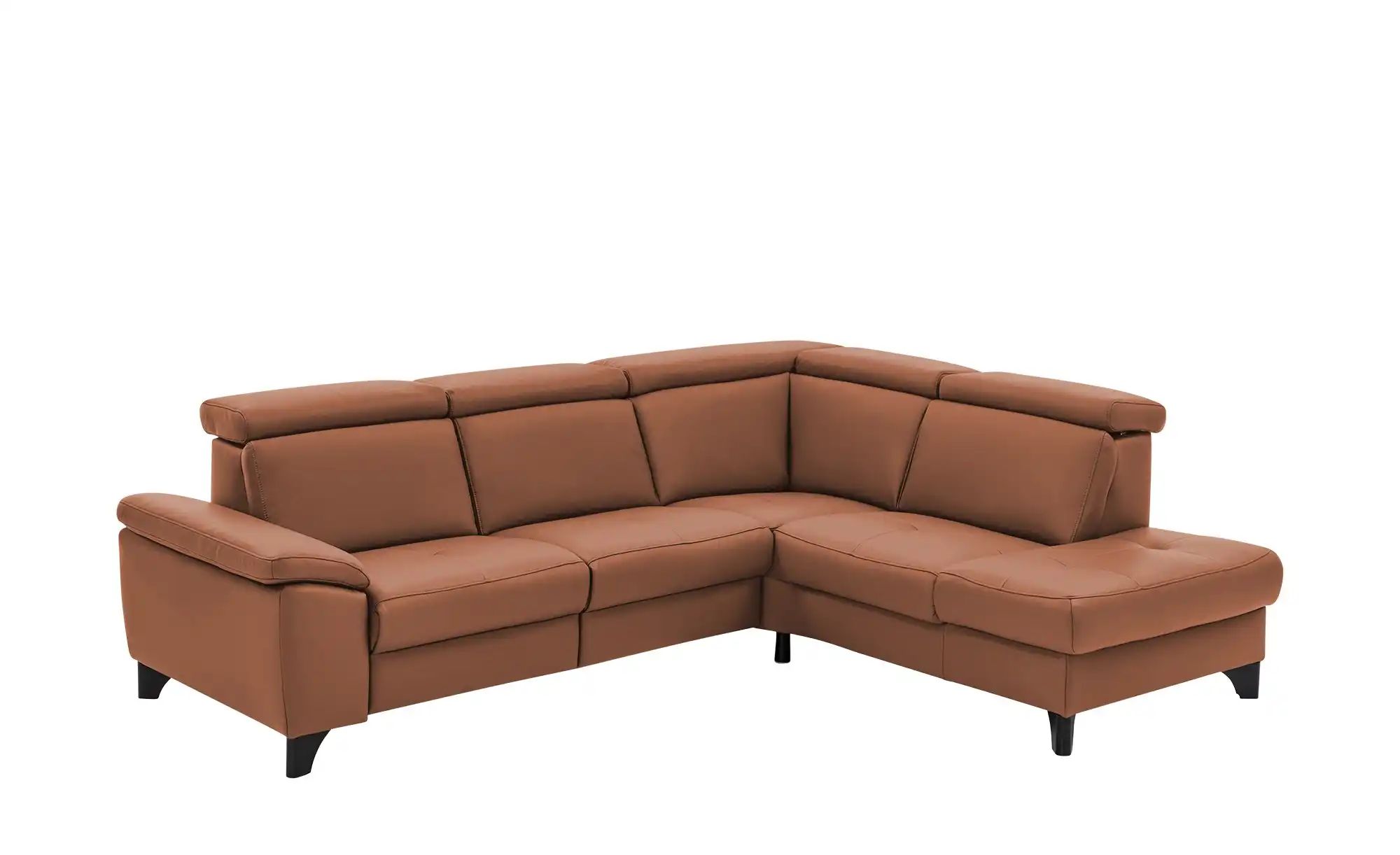 meinSofa Ecksofa Echtleder Linda ¦ braun ¦ Maße (cm): B: 261 H: 98 T: 209 P günstig online kaufen