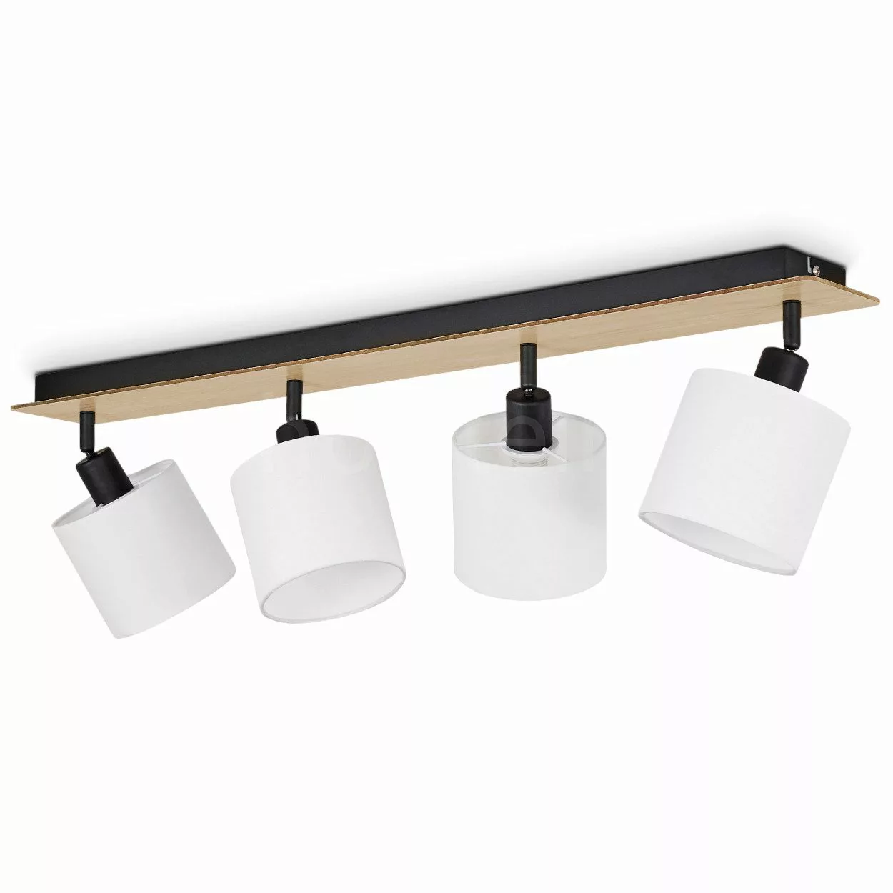 hofstein Deckenleuchte »Costa« Deckenlampe aus Holz/Metall/Stoff günstig online kaufen