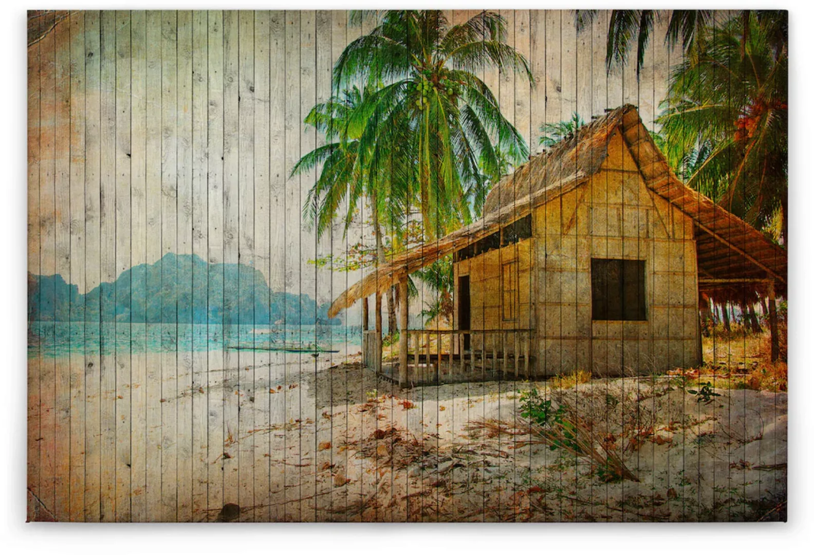 A.S. Création Leinwandbild "tahiti", Strand-Meer, (1 St.), Keilrahmen Bild günstig online kaufen